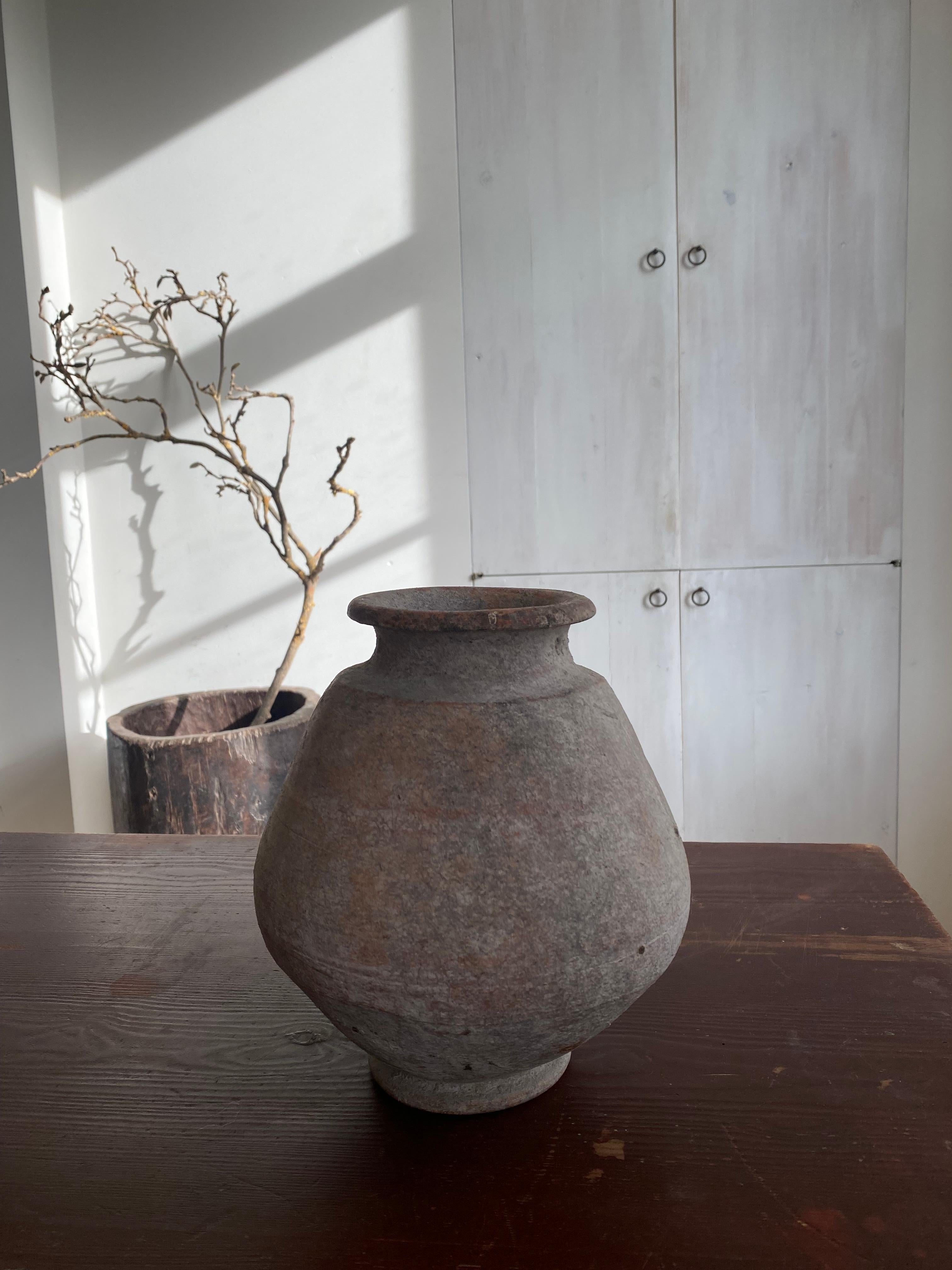 Primitive Italian Terracotta Vase For Sale