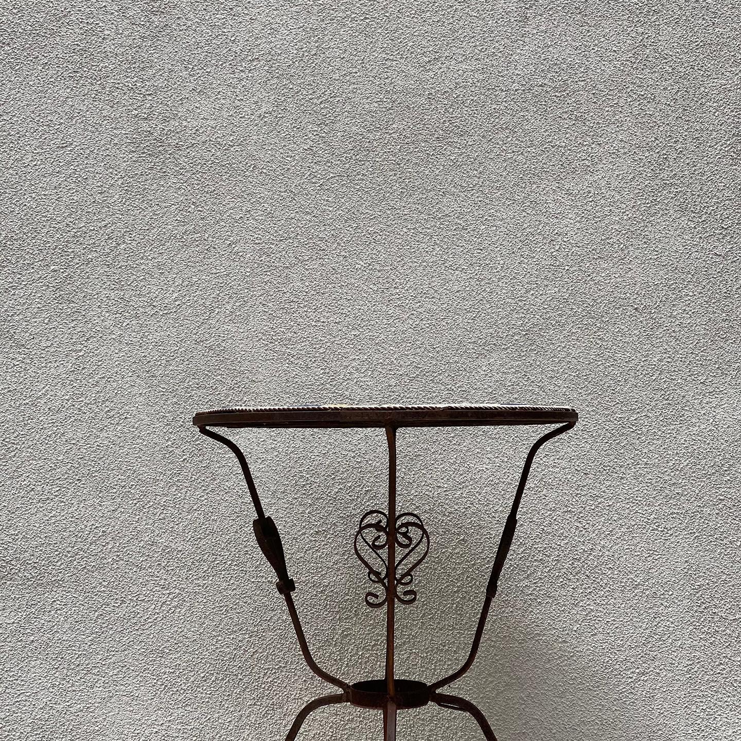 Mid-Century Modern Italian Terrazzo Tile Cafe Table and Chairs, Set B For Sale