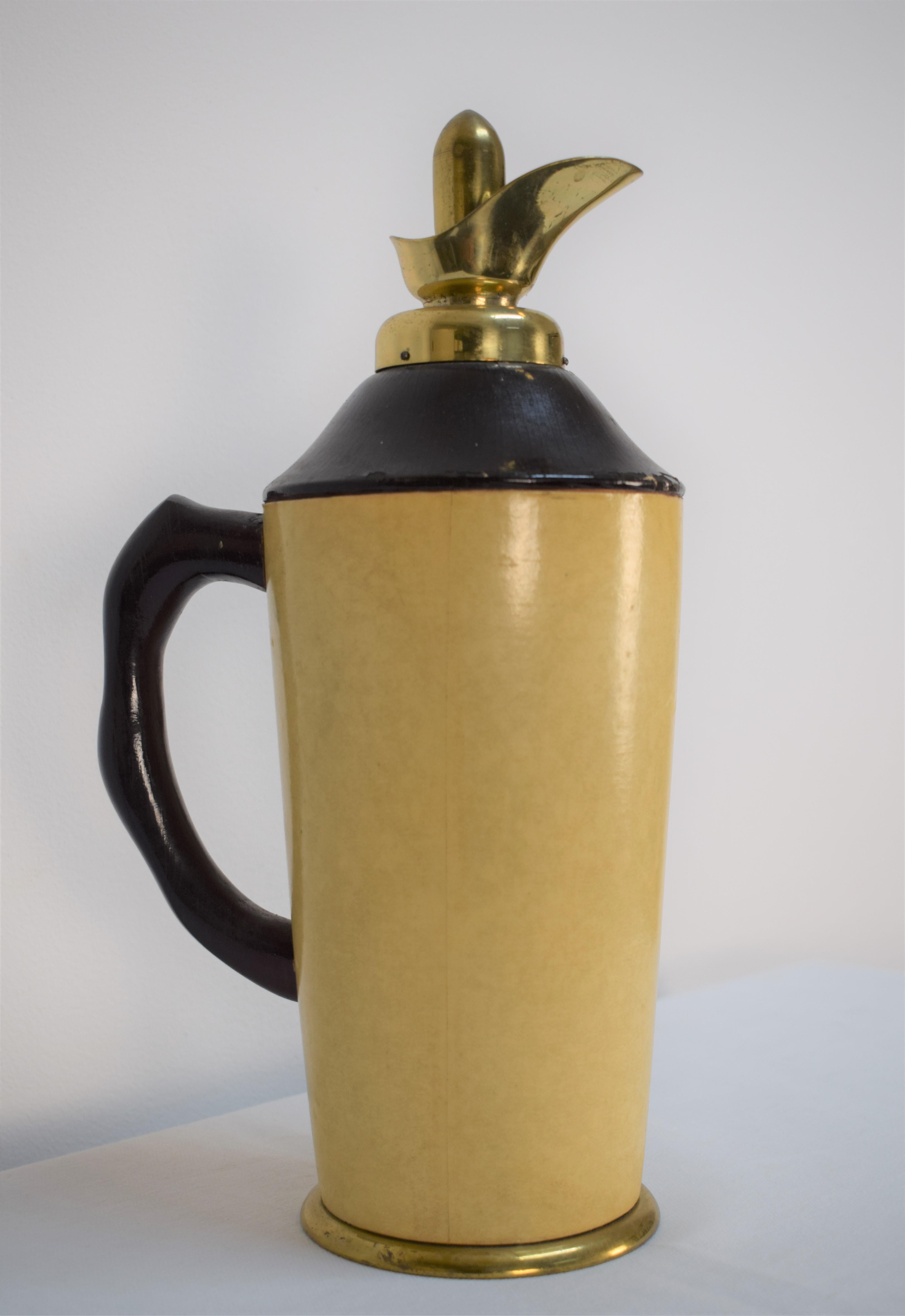 Wood Italian thermos by Aldo Tura for Macabo, 1960s For Sale