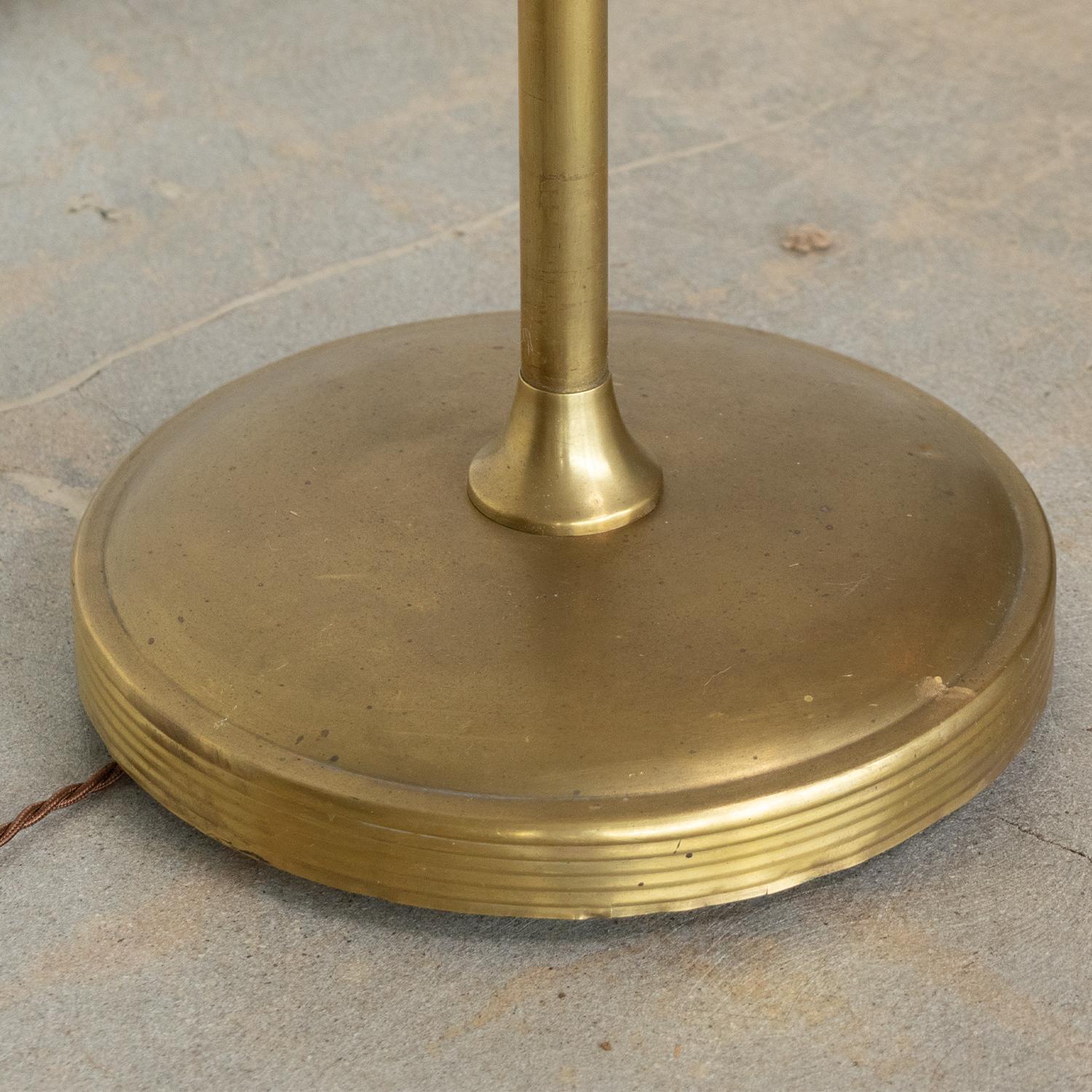 Italian Three Arm Brass Floor Lamp 8