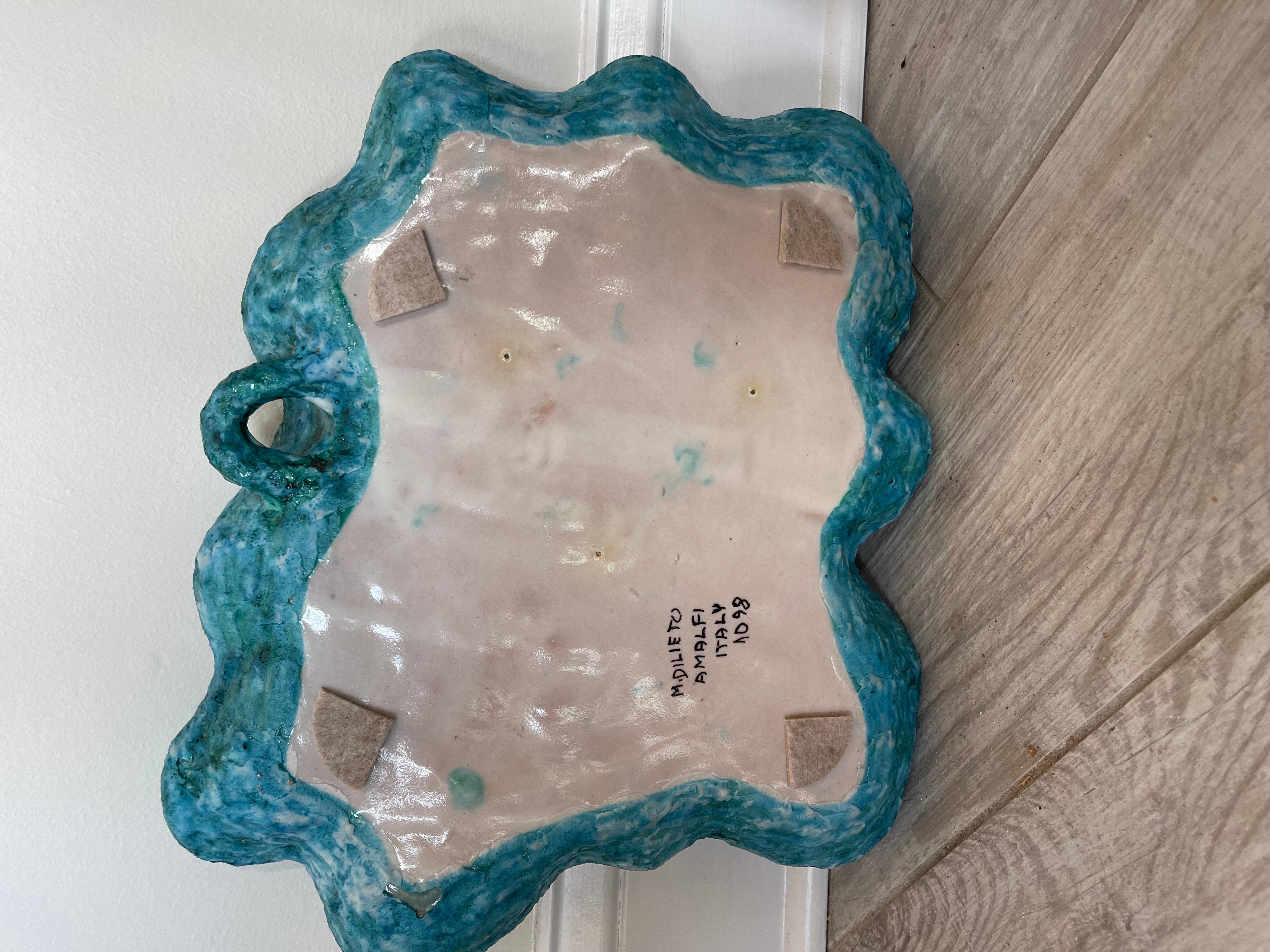 Italian Three Dimensional Majolica Platter with Sea Life For Sale 8