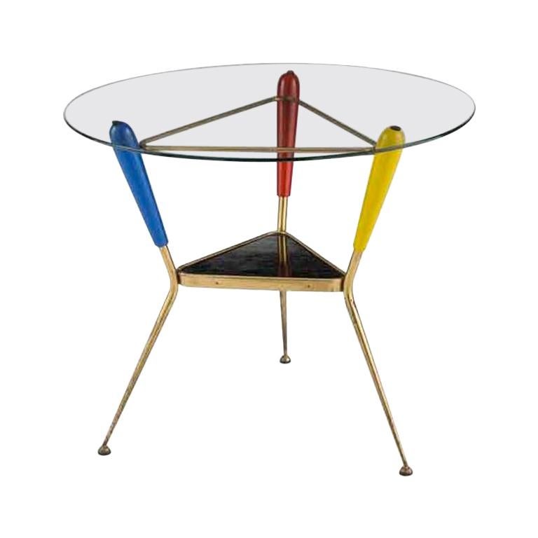 Mesa auxiliar italiana de tres patas