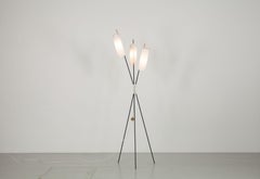 Lampada da terra italiana a tre gambe Stillux degli anni '50.