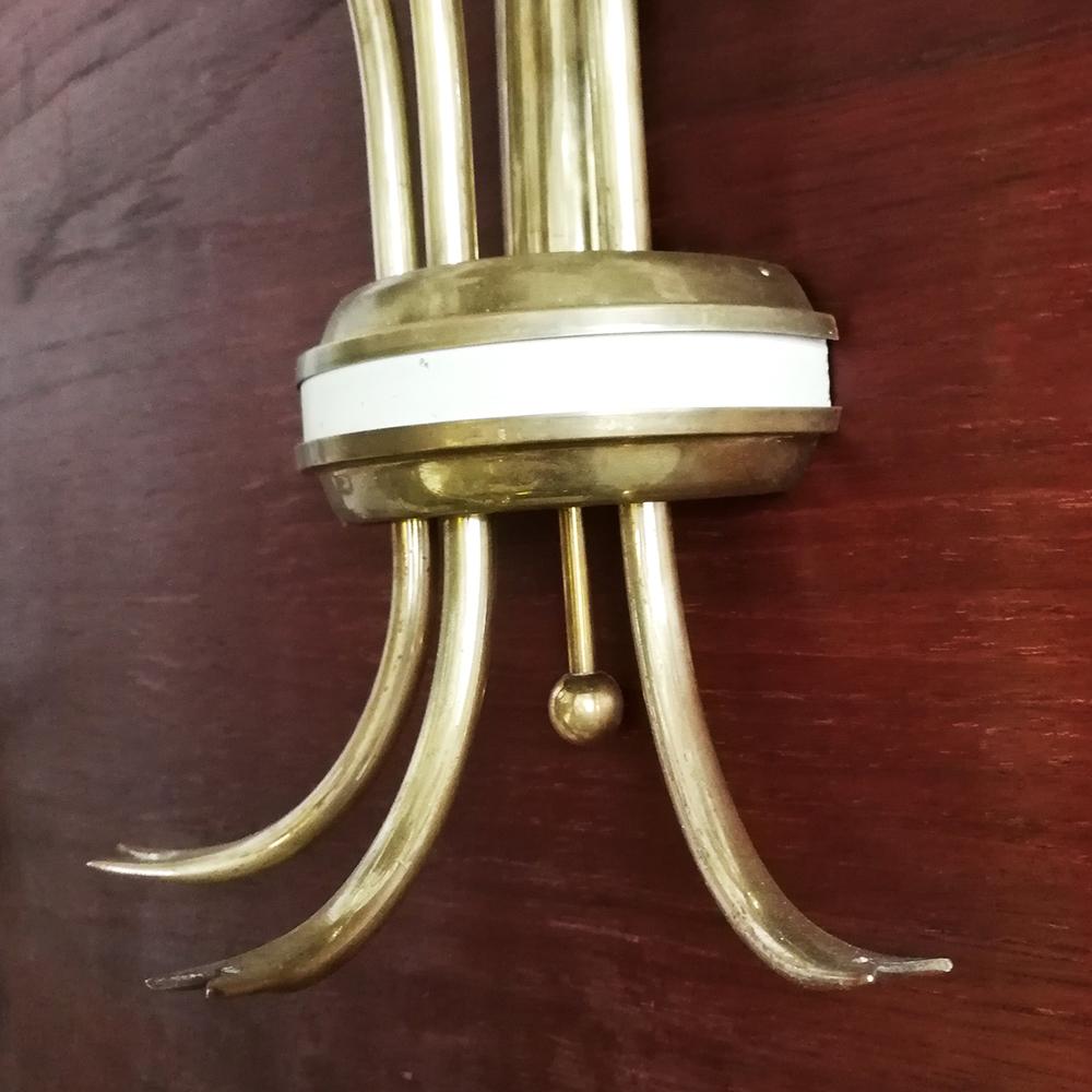 Italian Three-Light Brass Applique by Pietro Chiesa for Fontana Arte, 1940s 1