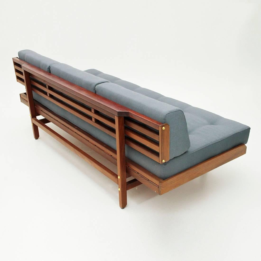 Fabric Italian Three-Seat Sofa by Umberto Brandigi for Poltronova, 1960s