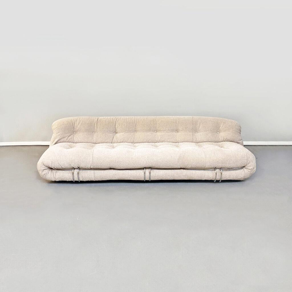 Italian Three-Seater Sofa Mod, Soriana by Afra & Tobia Scarpa for Cassina, 1970s In Good Condition In MIlano, IT
