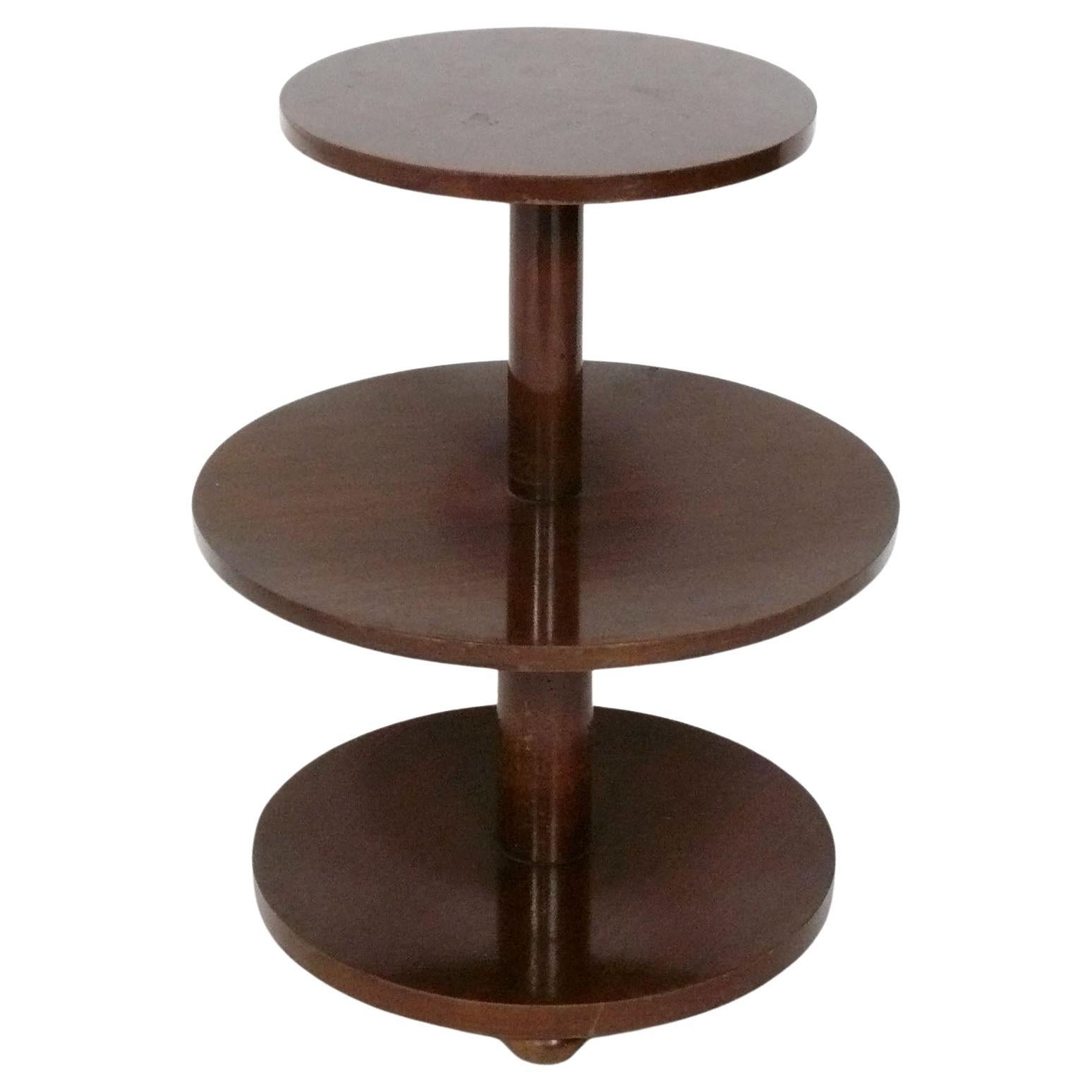 Italian Three Tier Table in the style of Gio Ponti Mid Century Modern 27h x 22d