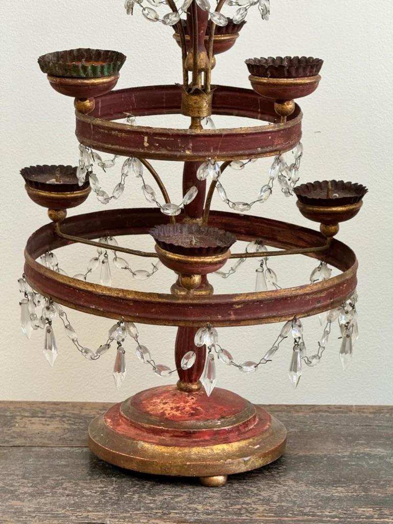 Italian Three-Tiered Tole Girandole, Late 18th-Early 19th Century For Sale 3