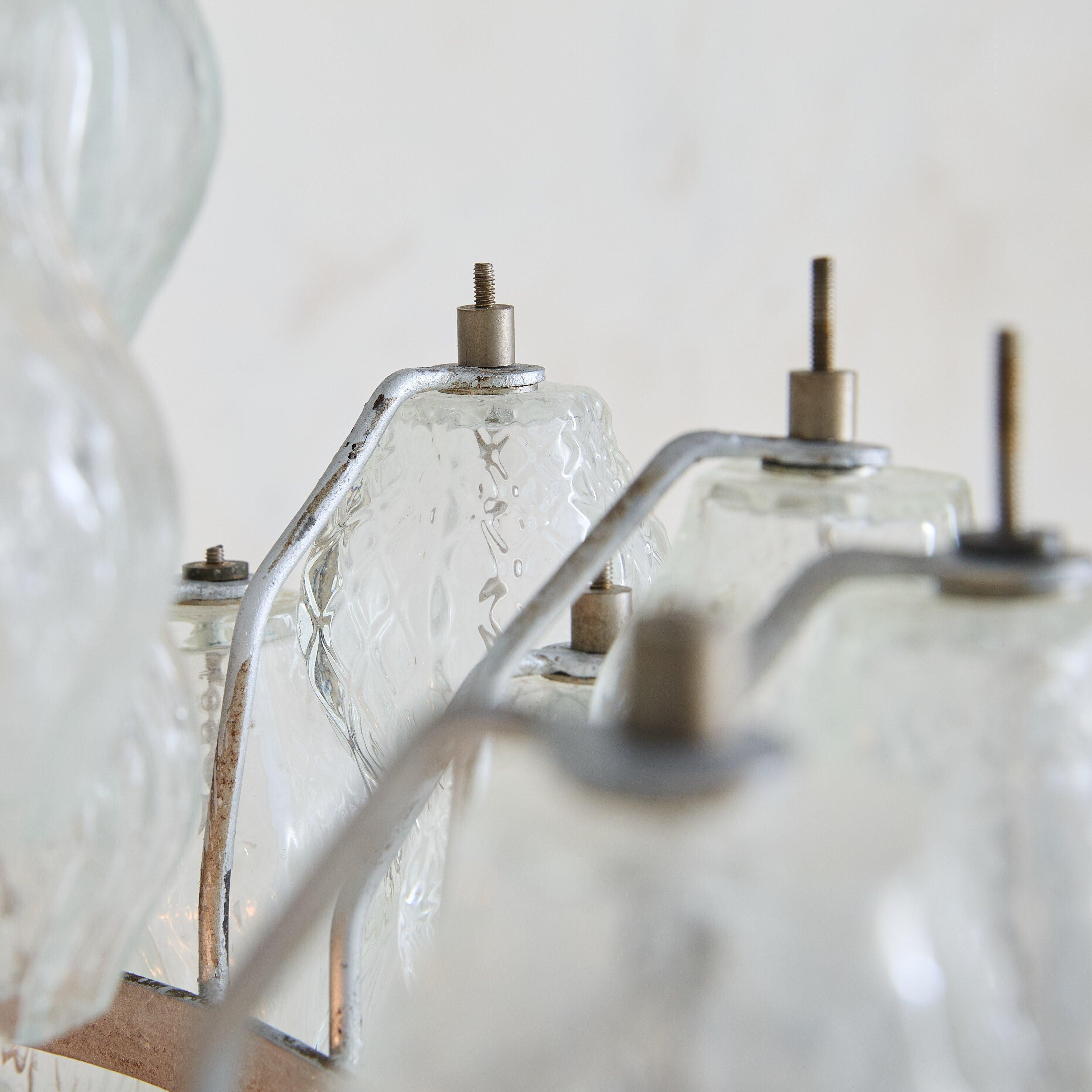 Italian Tiered Murano Glass Chandelier Attributed to Archimede Seguso, 1950s in vendita 2