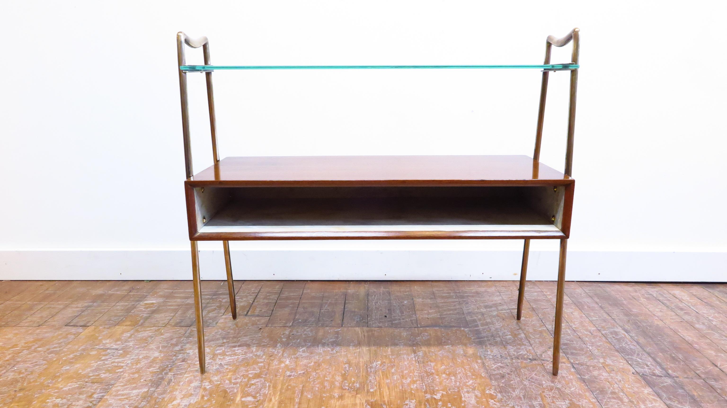 Mid-Century Modern Italian Tiered Side Table For Sale
