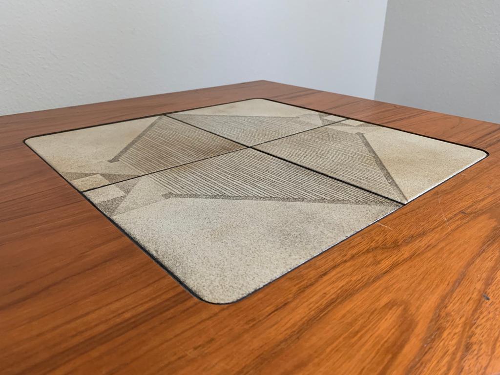 coffee table with tile inserts