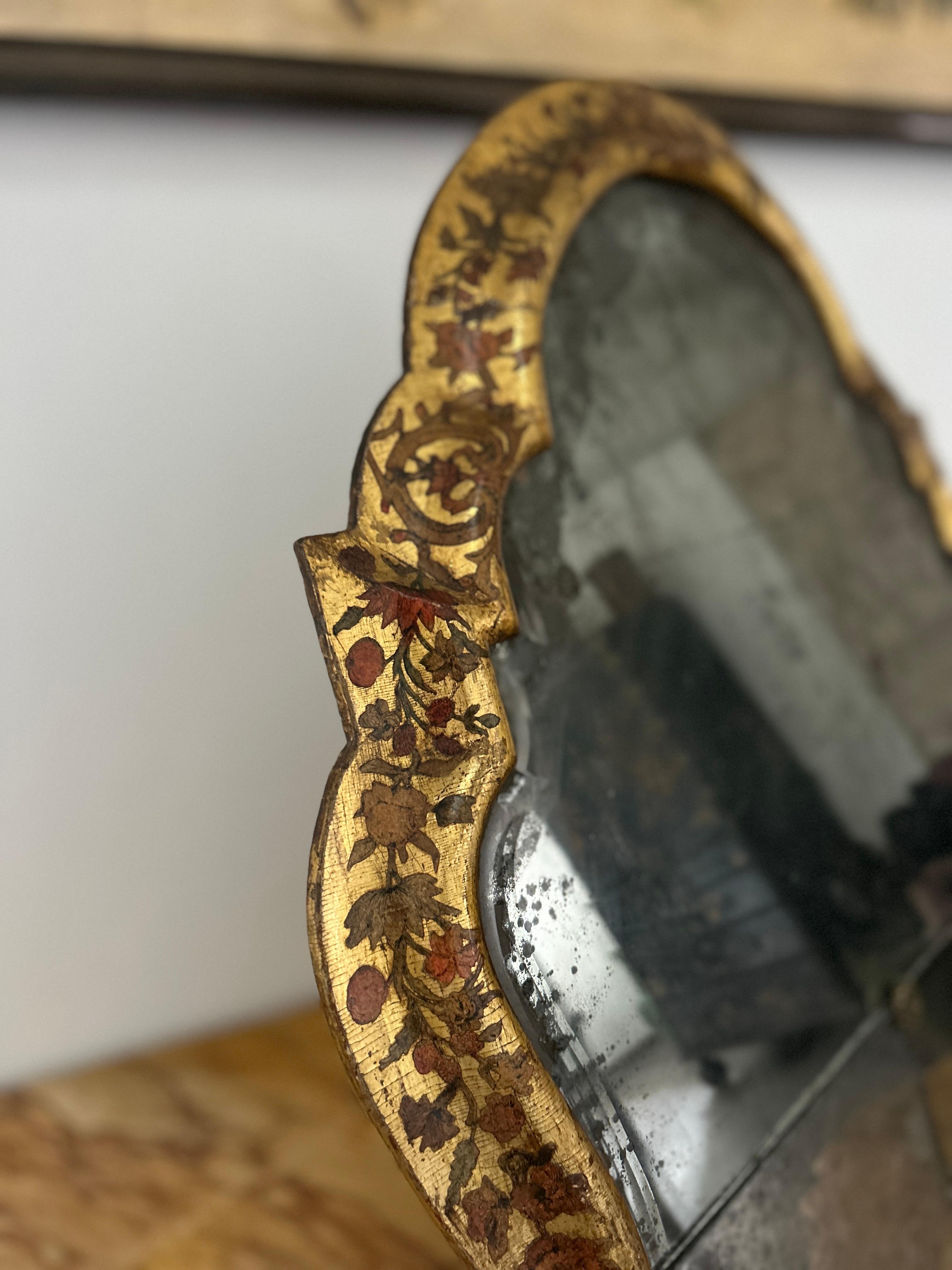 Mercury Glass Italian Toilet Mirror For Sale