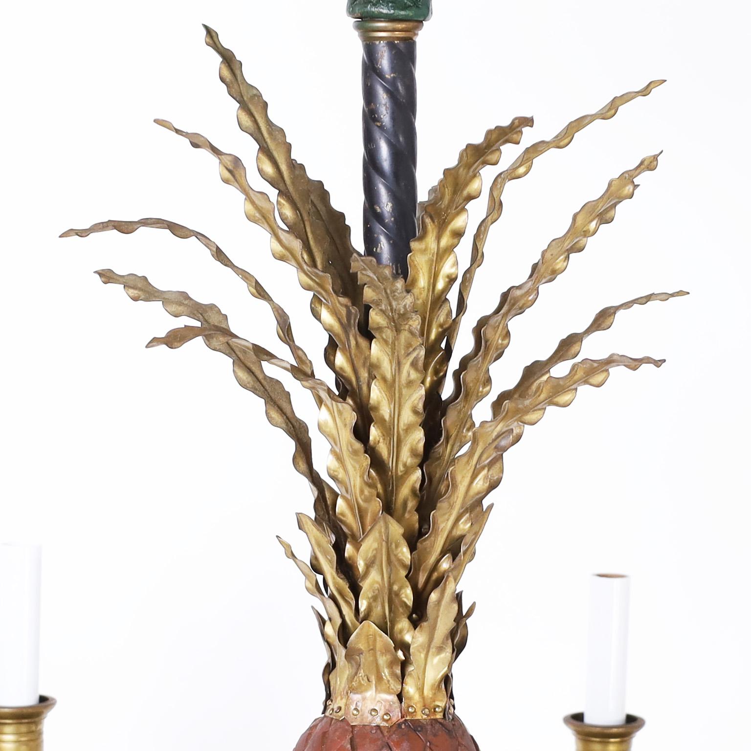 vintage brass pineapple chandelier