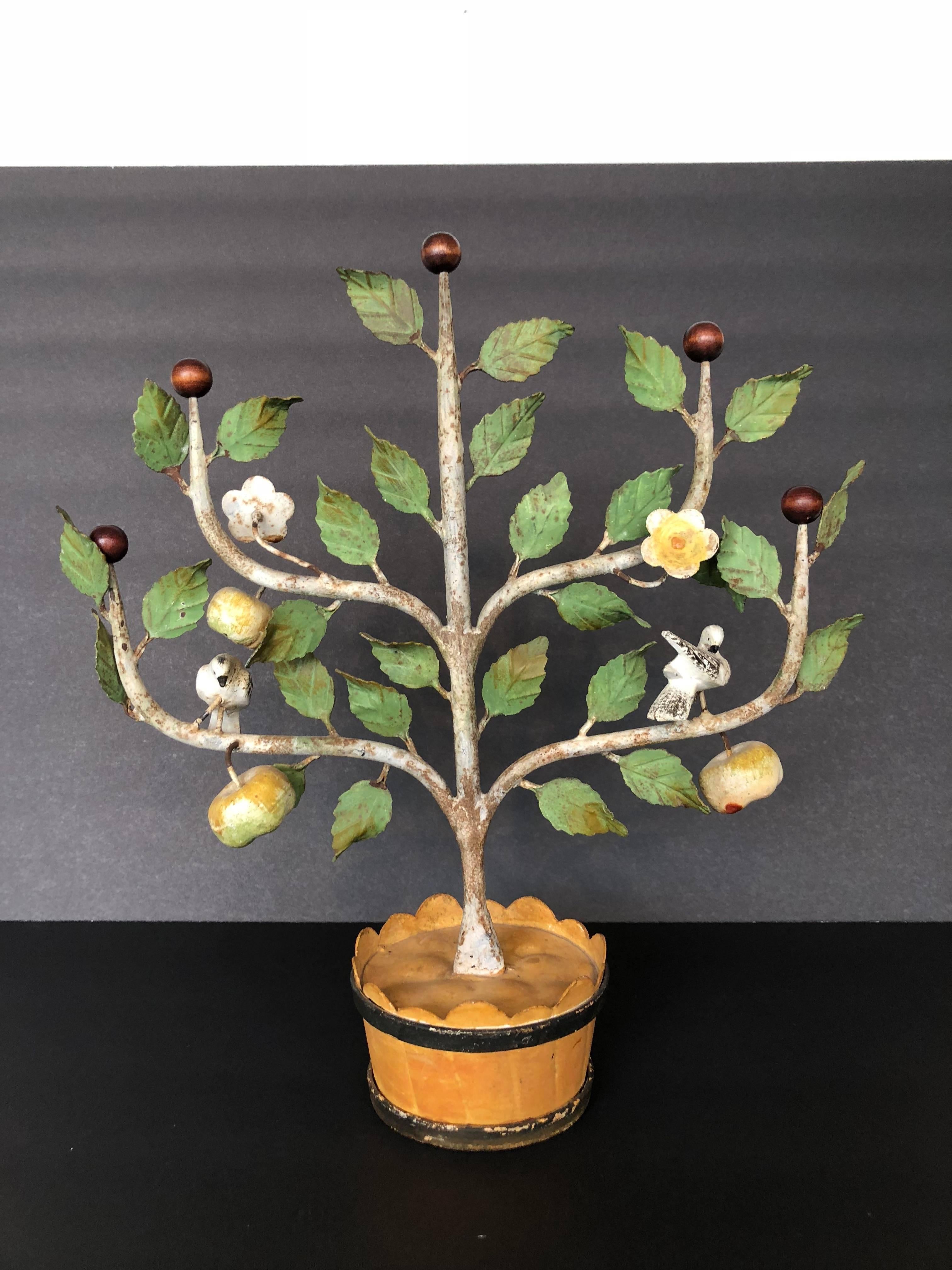 Mid-20th Century Italian Tole Espalier Fruit Tree