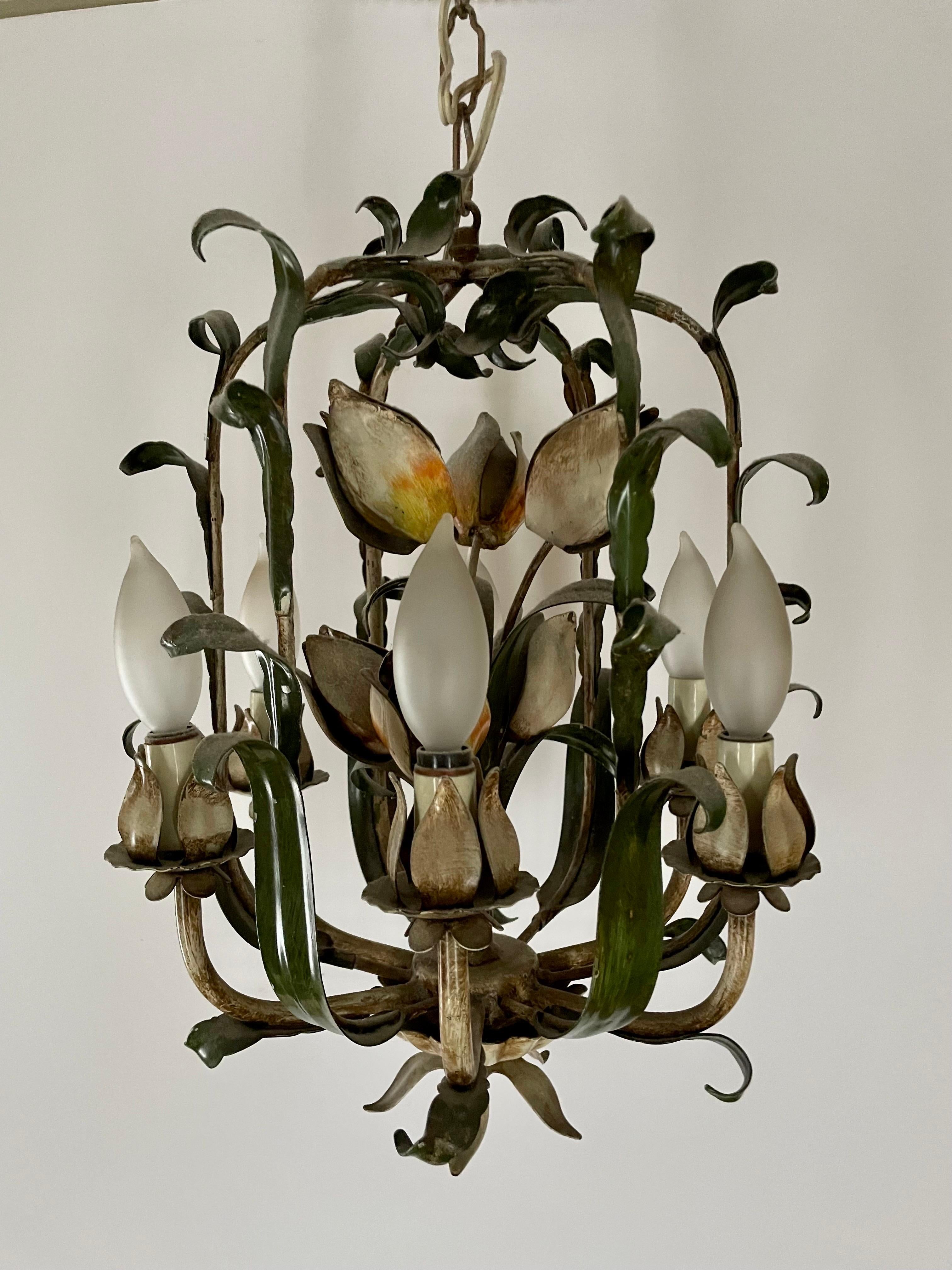 vintage floral chandelier