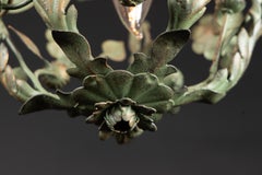 Italian Tole Lantern with Verdigris Finish, Single and Pair Available