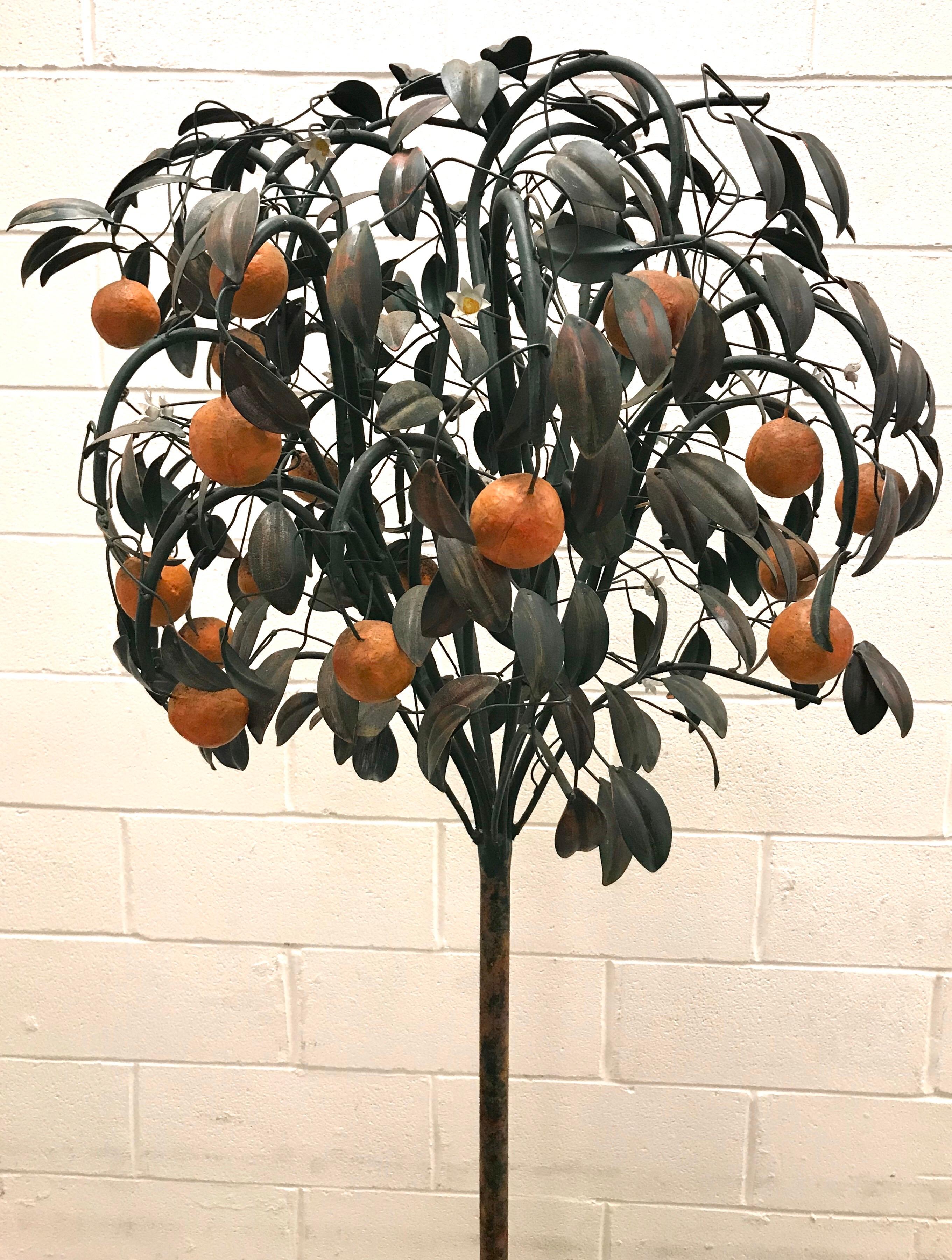 Italian Tole Metal Orange Tree For Sale 9