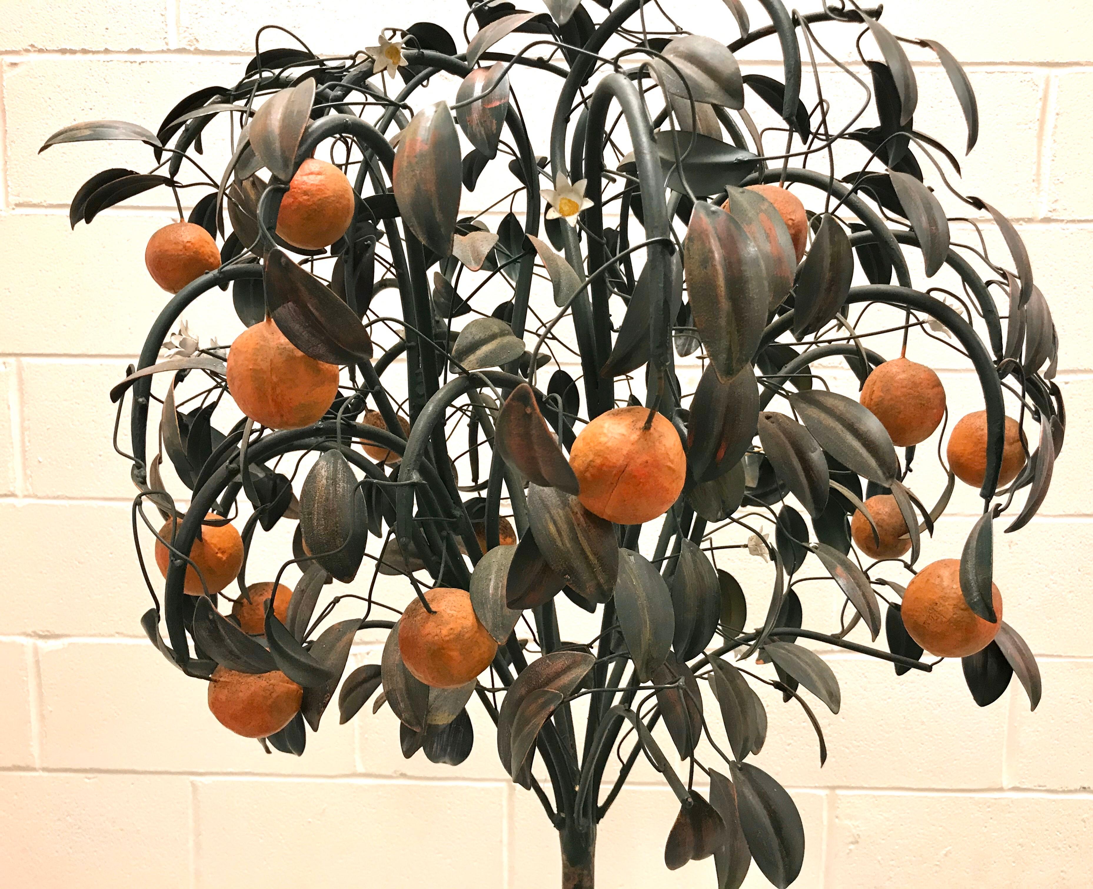 Italian Tole Metal Orange Tree For Sale 10