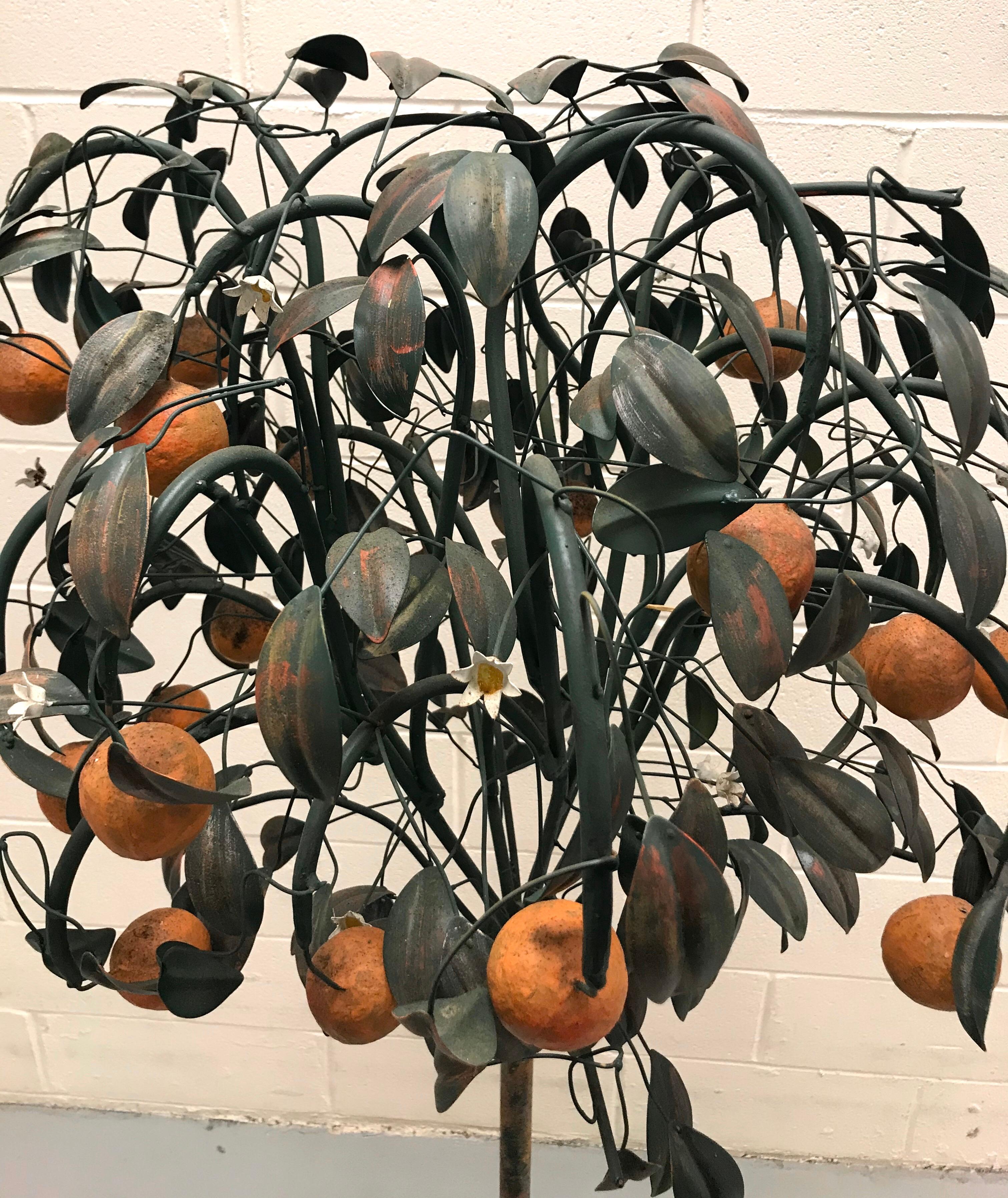 Italian Tole Metal Orange Tree For Sale 12