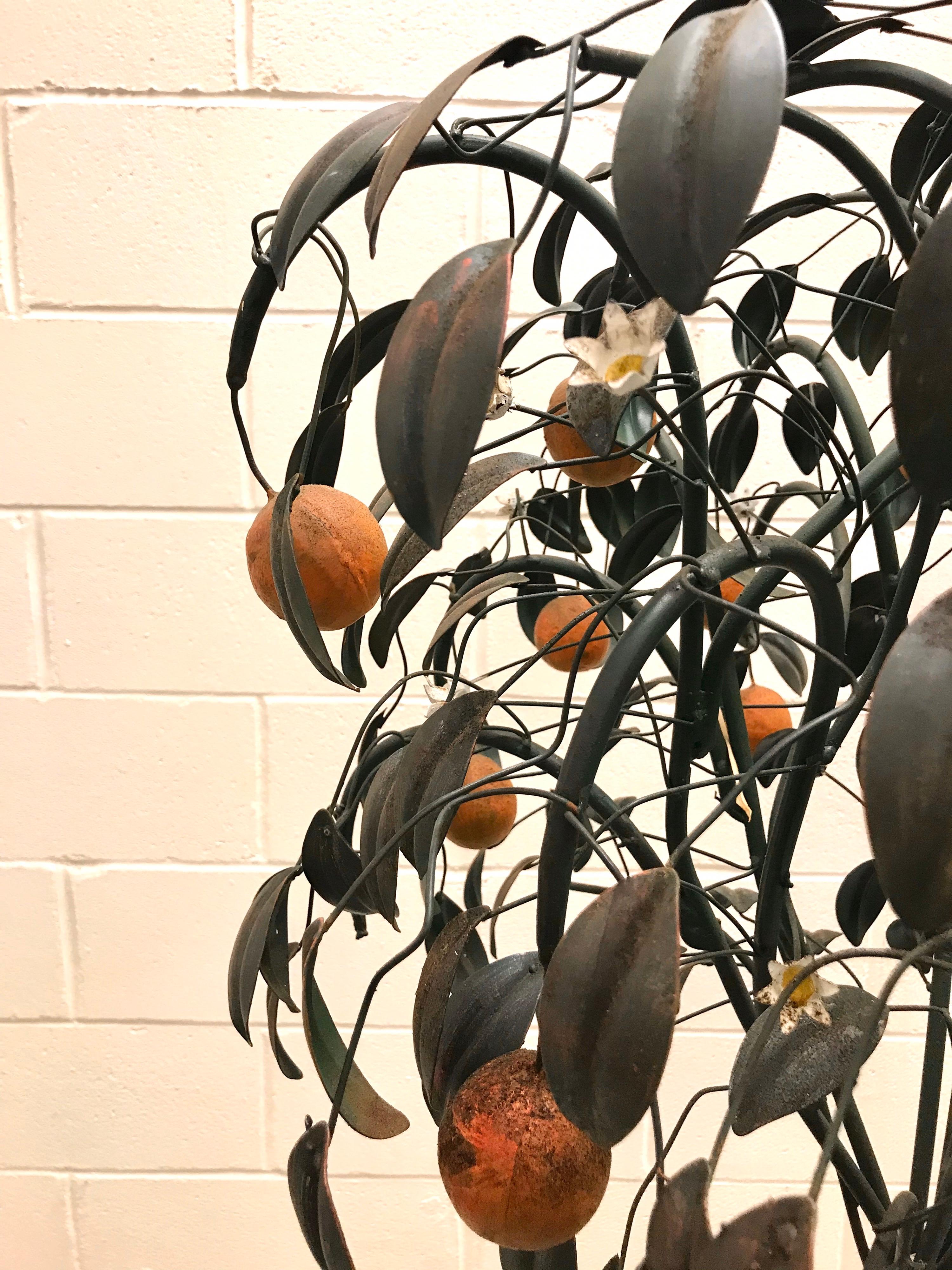 Italian Tole Metal Orange Tree For Sale 1