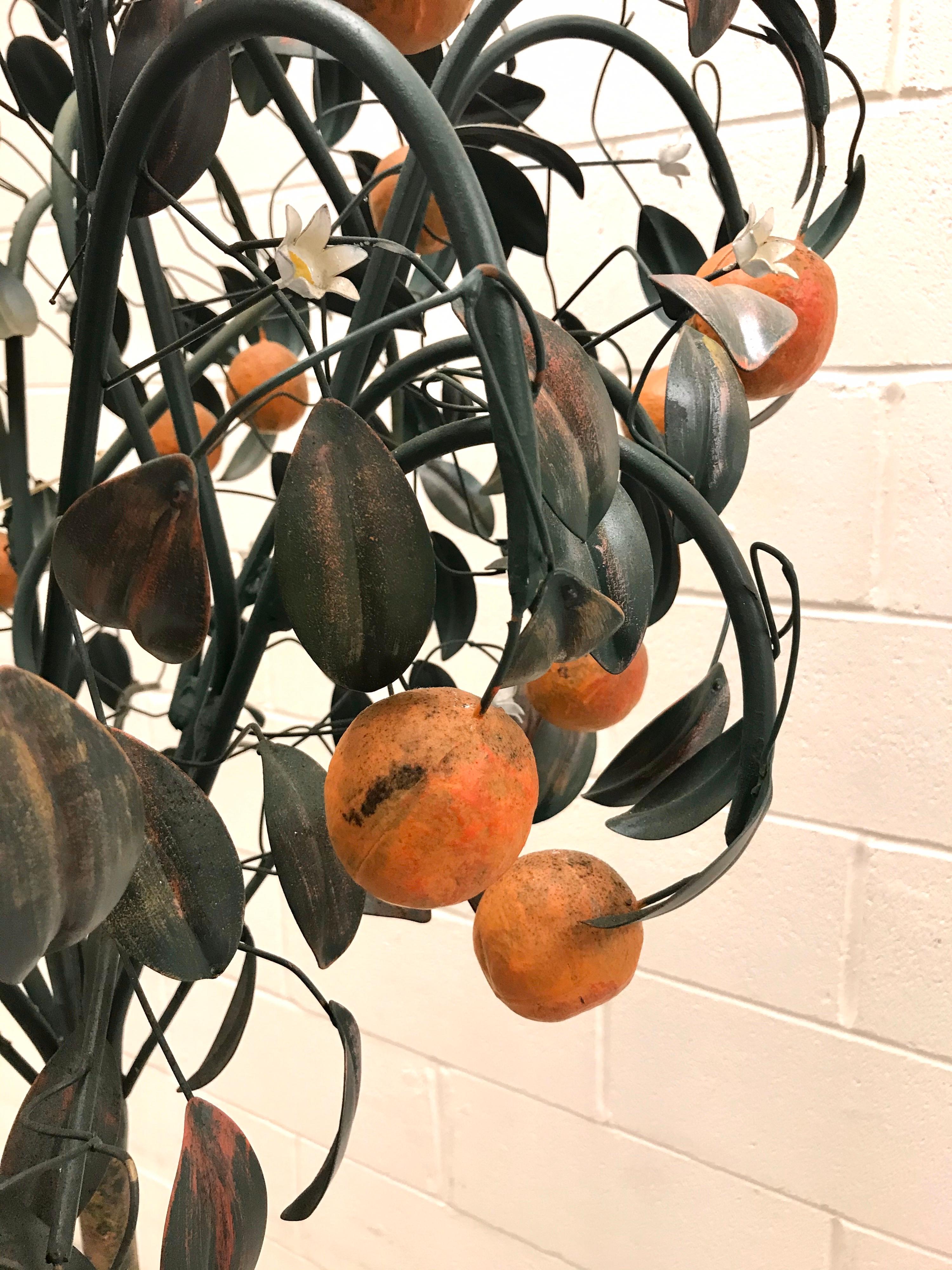 Italian Tole Metal Orange Tree For Sale 2