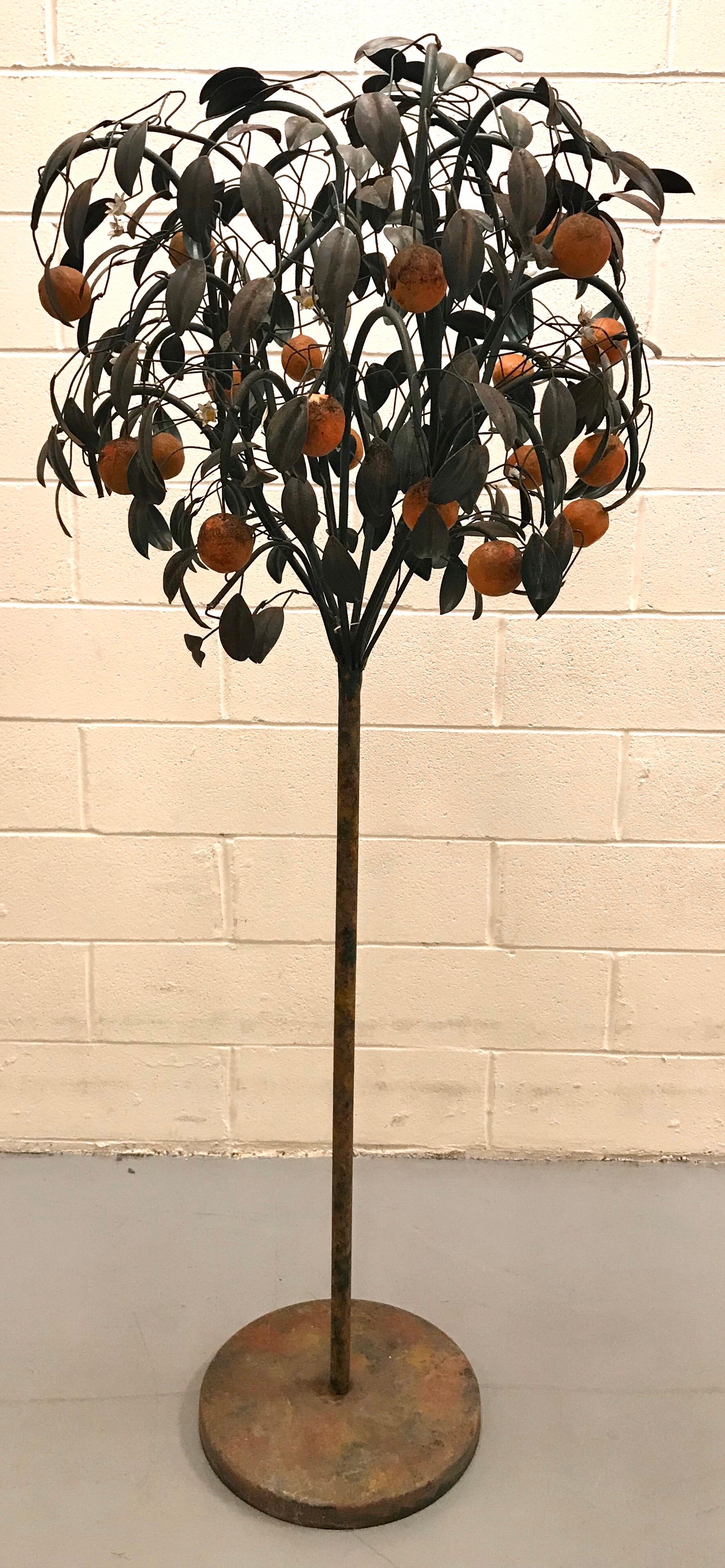 Italian Tole Metal Orange Tree For Sale 3