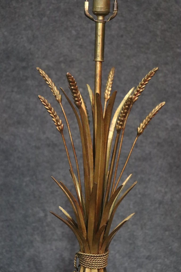 Italian Tole Sheaf of Wheat Floor Lamp For Sale at 1stDibs