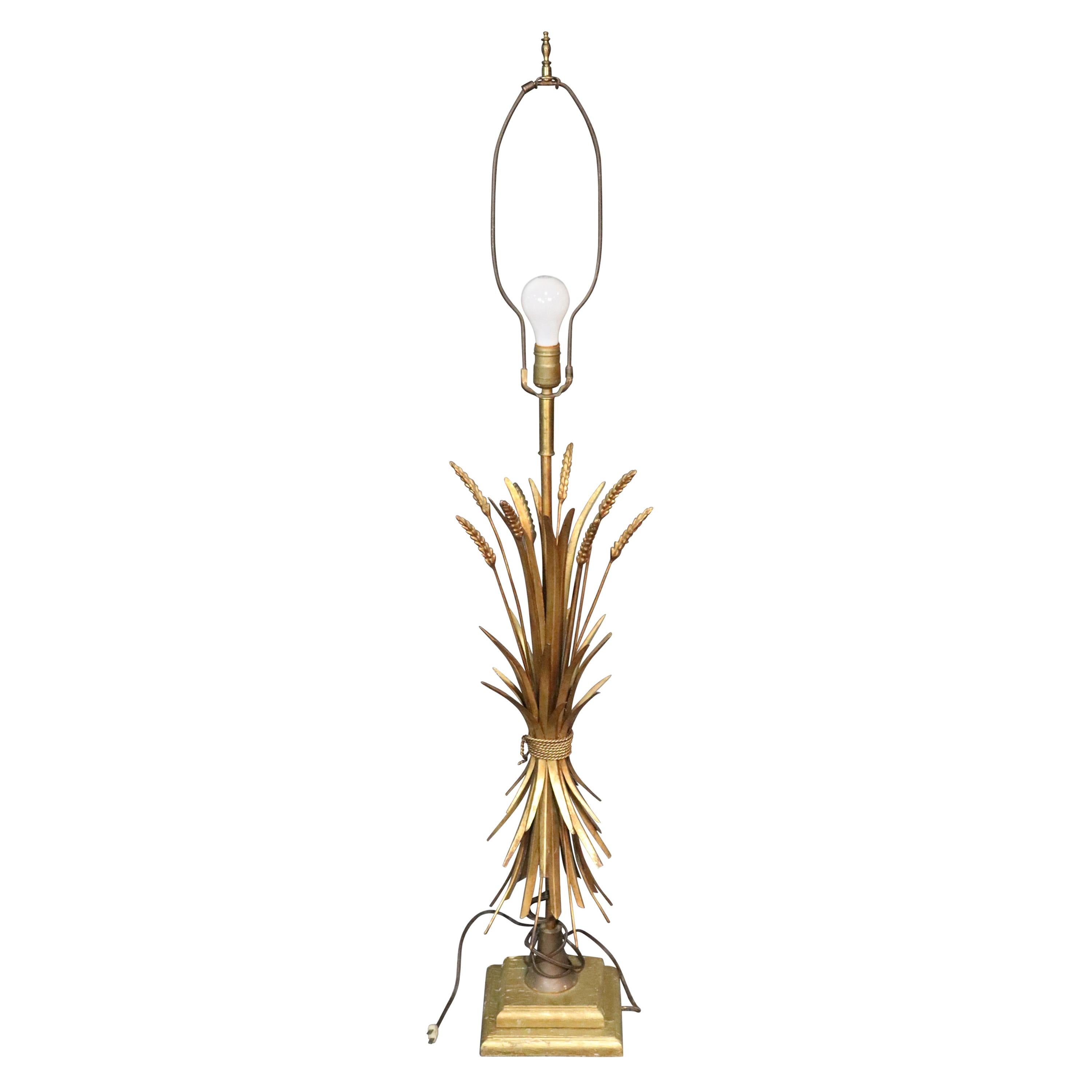 Italian Tole Sheaf of Wheat Floor Lamp For Sale at 1stDibs
