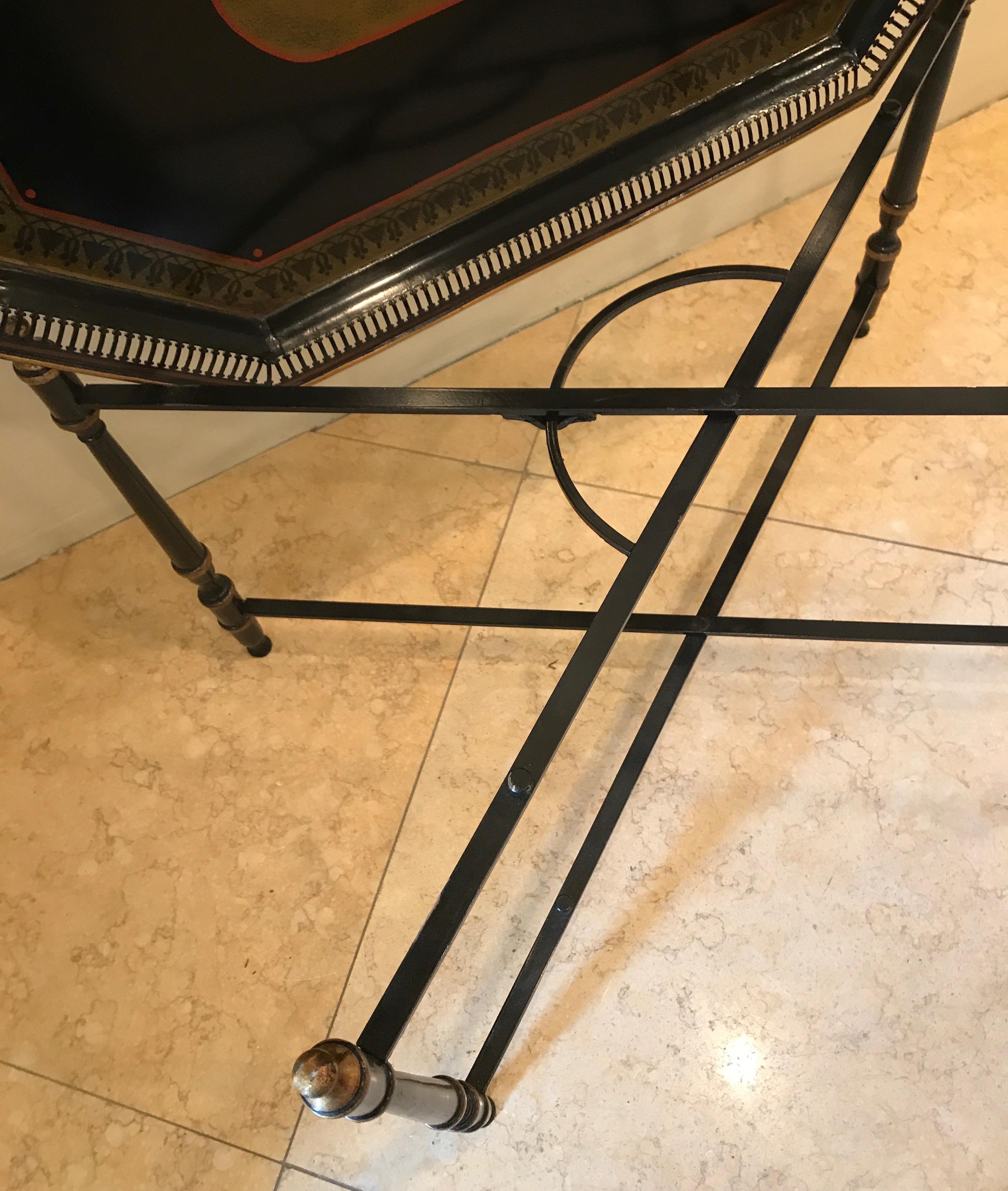 Italian Tole Tray Table For Sale 1