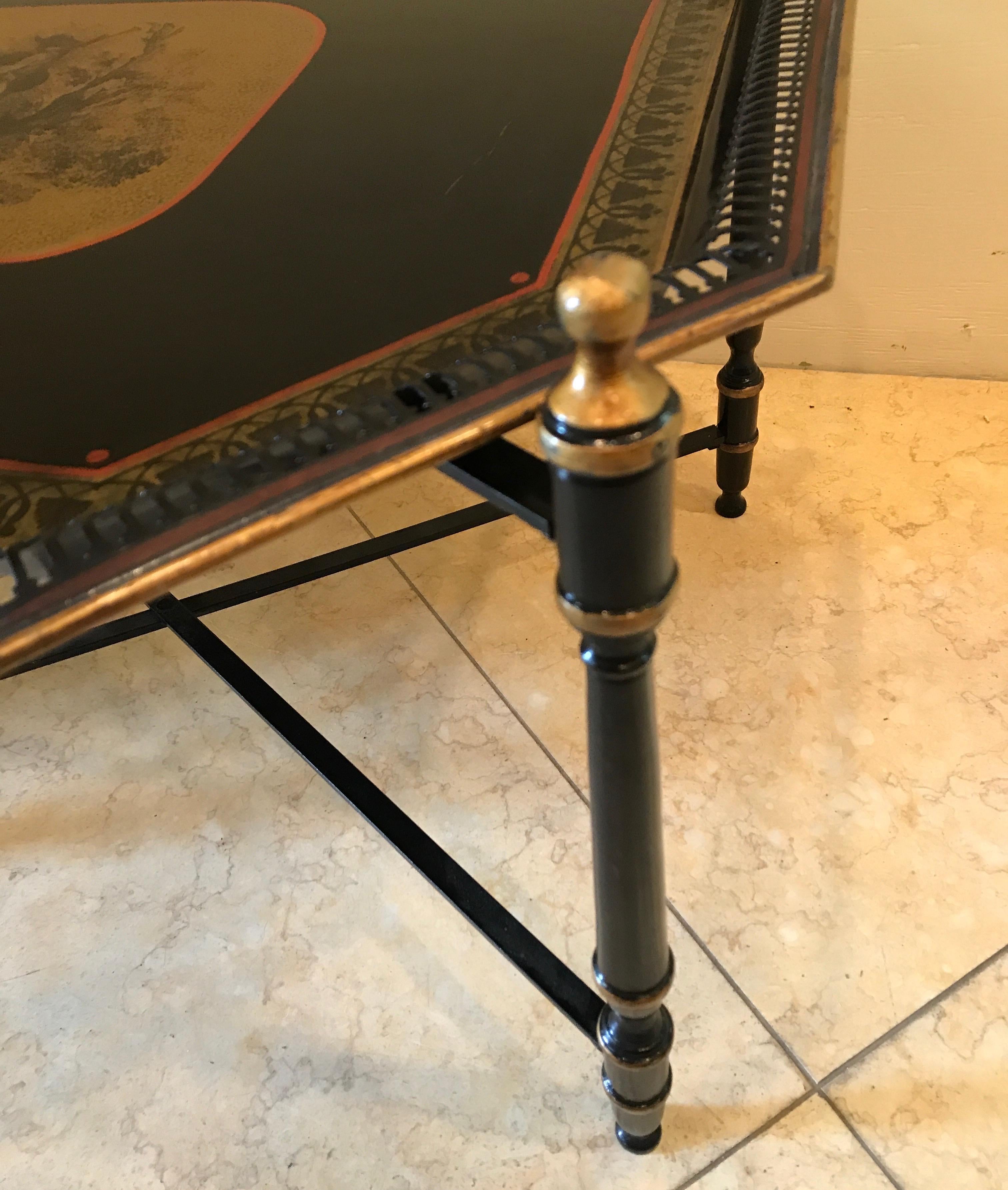 Italian Tole Tray Table For Sale 2