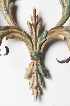Appliques italiennes en tole, ensemble de trois