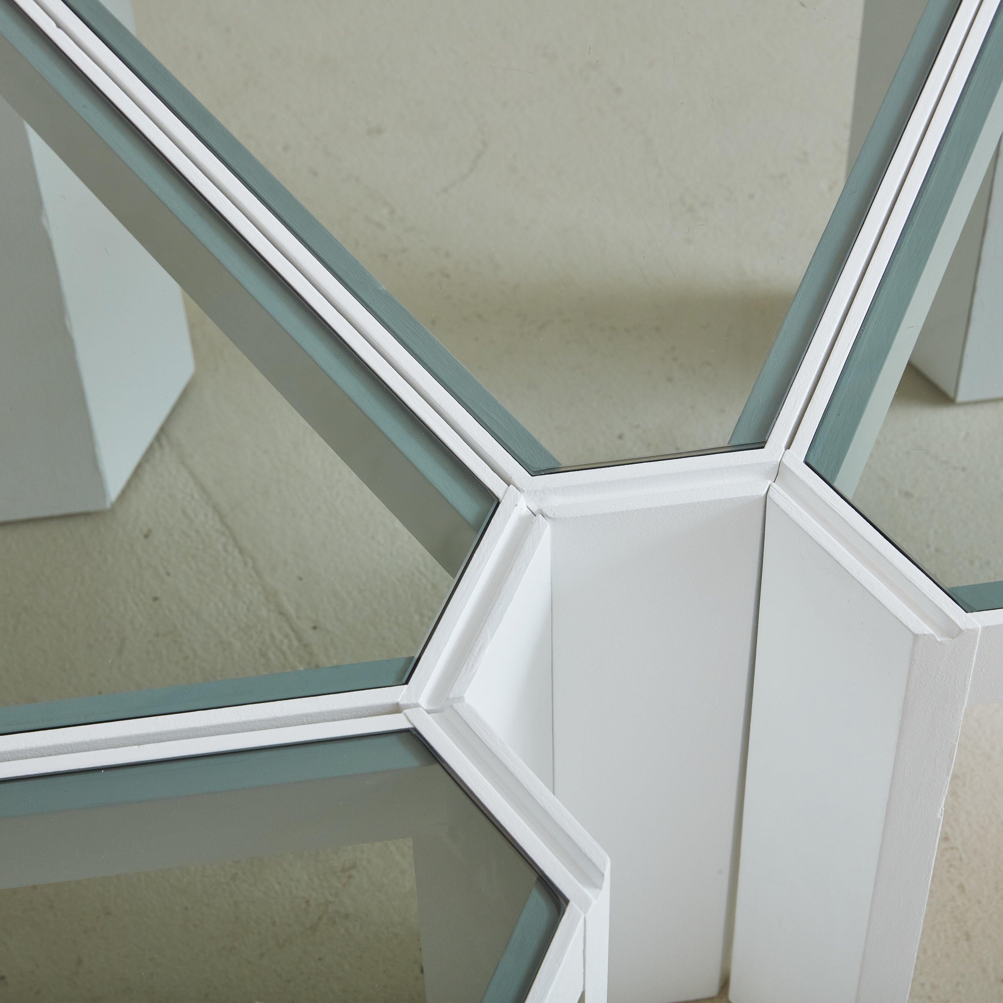 Glass Italian 'Tony' Triangular Side Table by Porada Arredi, 1970s For Sale