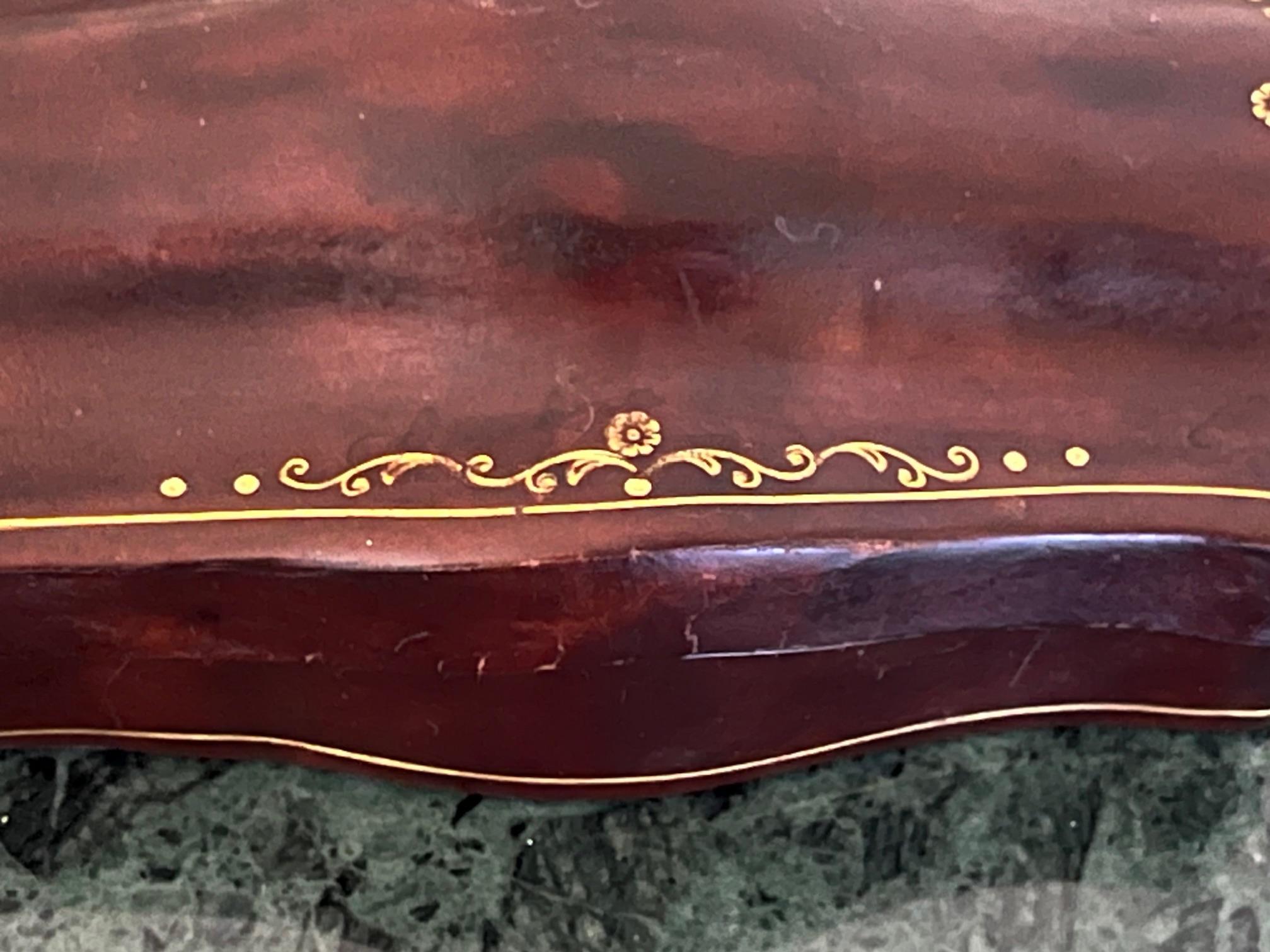 Italian Tooled Leather Boxes-Set of 2, C. 1960's In Good Condition For Sale In Ross, CA