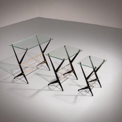 Italian Top Design side tables from the 50s by Angelo Ostuni
