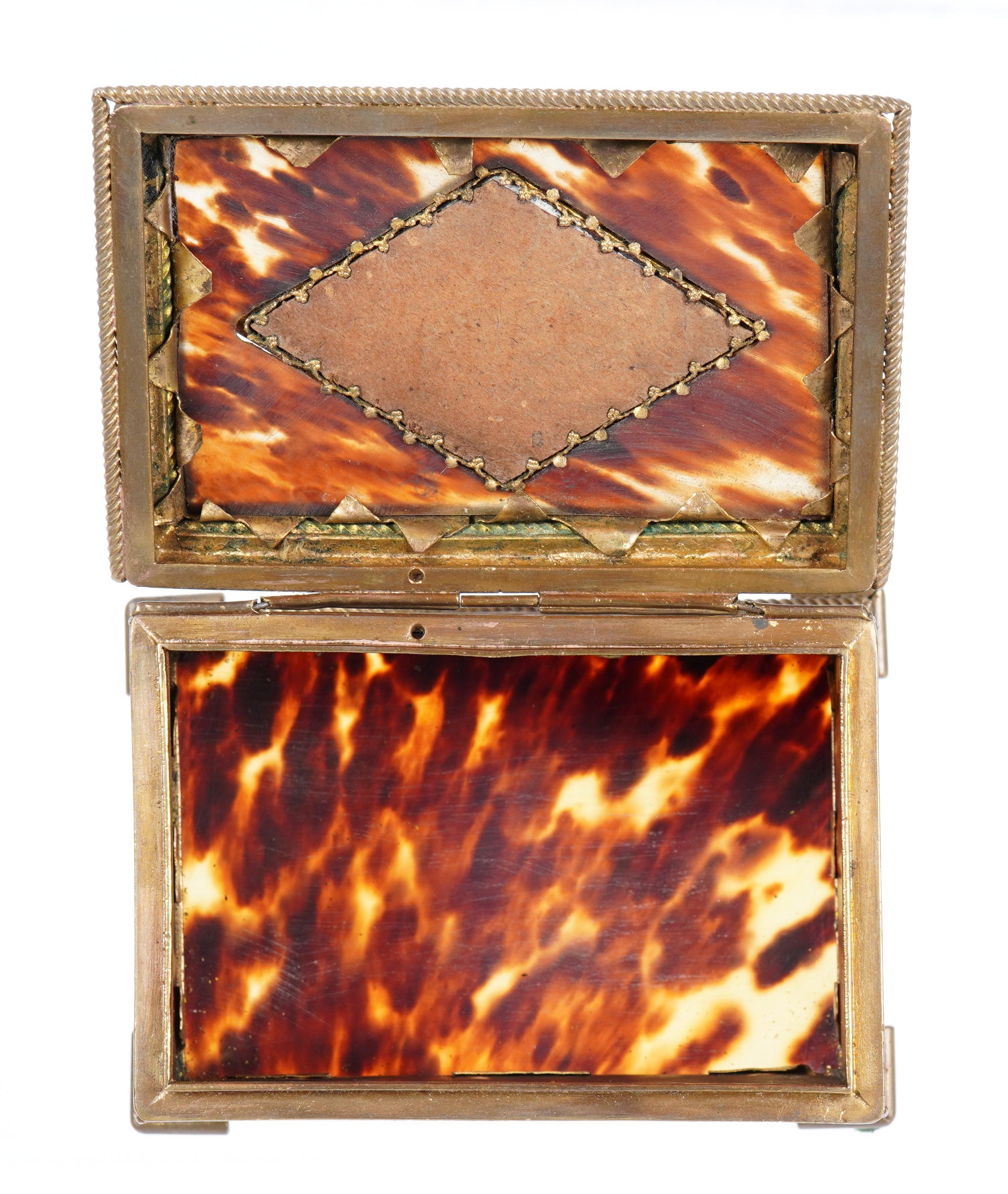 Caja cómoda italiana de carey y esmalte en Bueno estado para la venta en Bradenton, FL