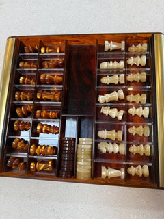 Italian Tortoiseshell Lucite Chess Set
