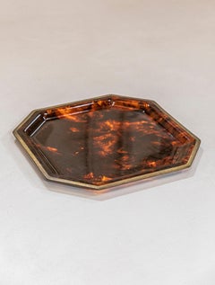 Italian Tortoiseshell Lucite Tray