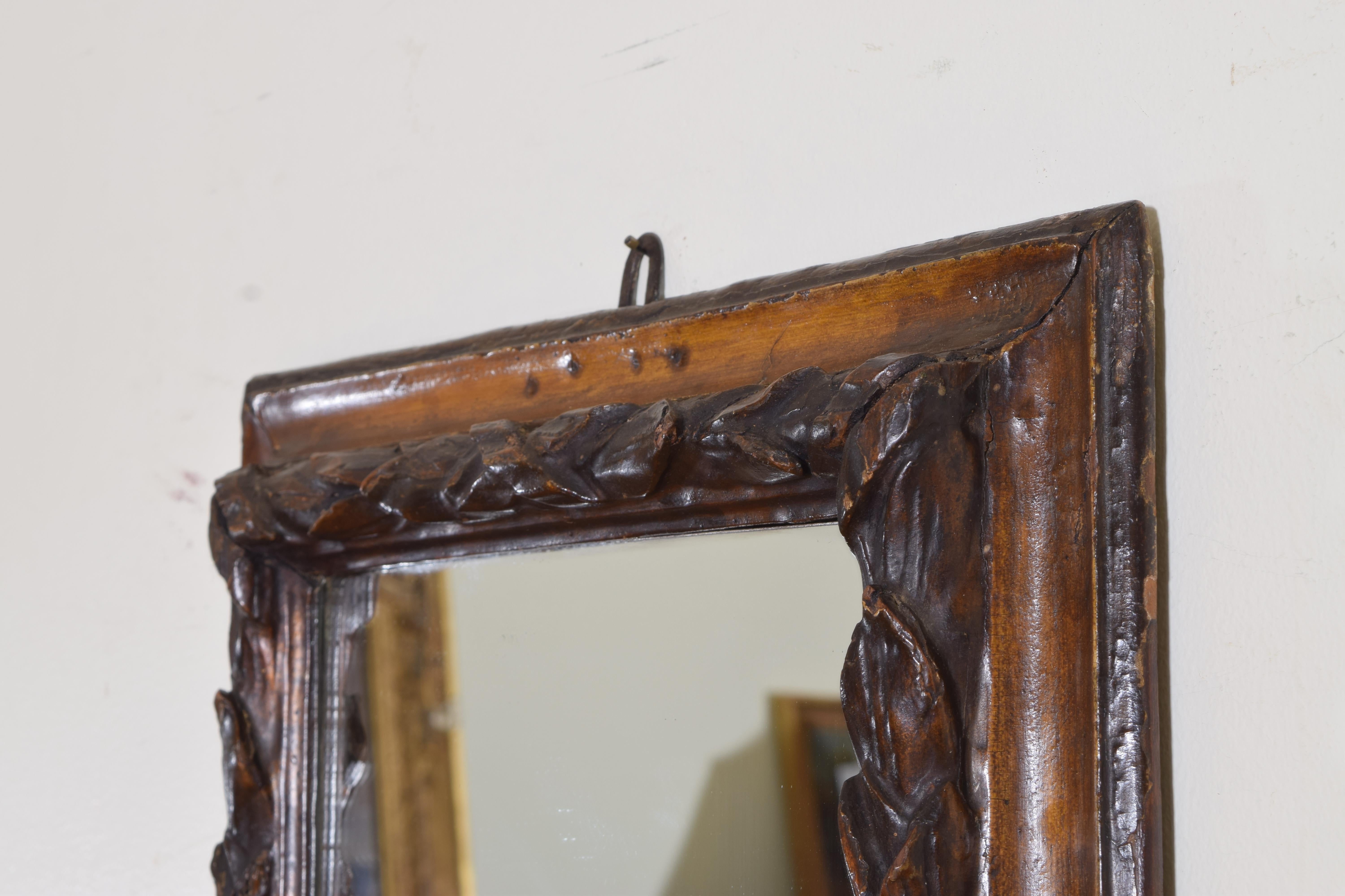 Italian, Toscana, Carved Fruitwood, Lacquered and Gilded Frame, 17th Century In Good Condition In Atlanta, GA