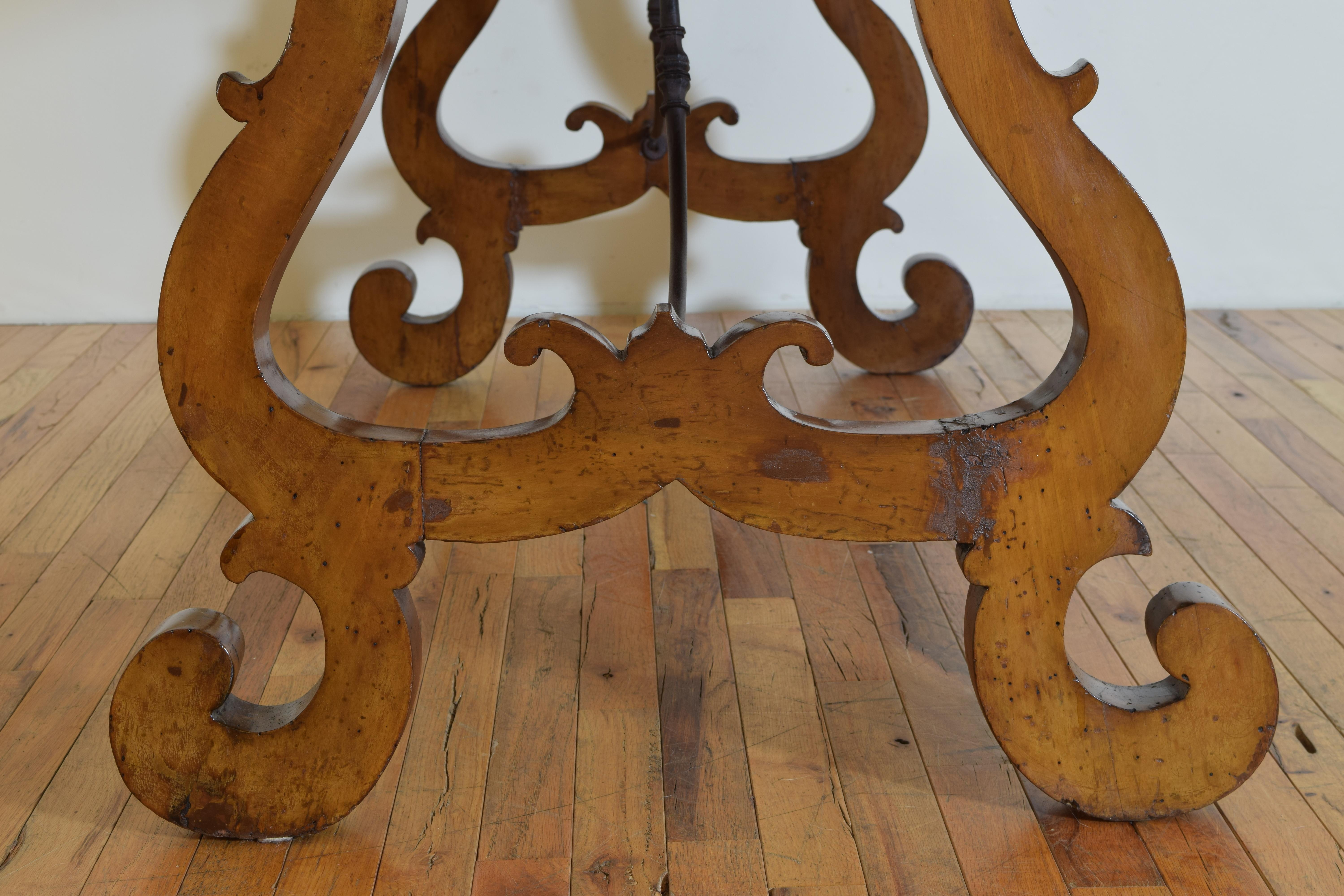 Italian, Toscana, Pearwood & Iron Center or Dining Table, 17th/18th Century For Sale 2