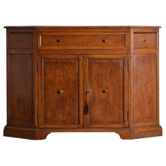 Italian, Toscana, Walnut 3-Drawer, 2-Door Scantonata Credenza, early 19th cen.