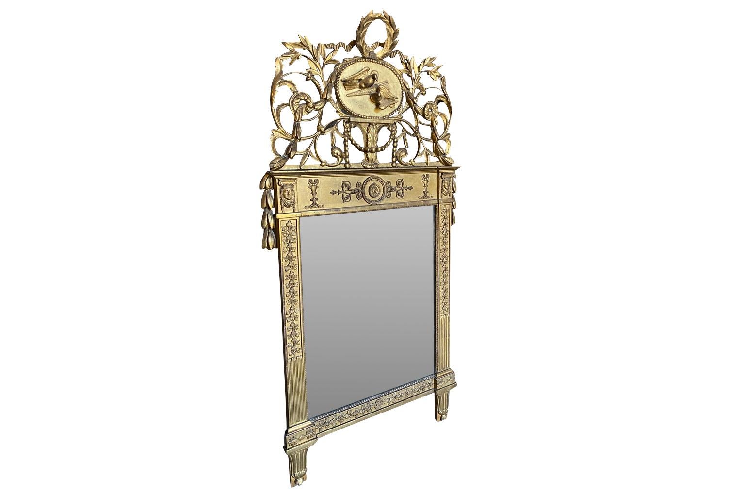 Italian Transition Louis XVI to Empire Period Mirror In Good Condition For Sale In Atlanta, GA