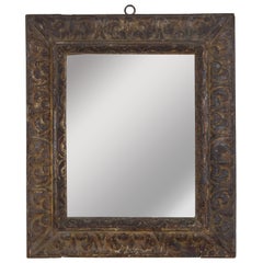 Italian Transitional LXIV to LXV Carved Giltwood Mirror, 18th Century