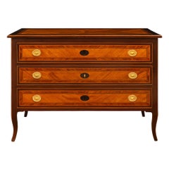 Cómoda Italiana de Época Transicional de Caoba, Tulipwood, Cerezo y Ormolu
