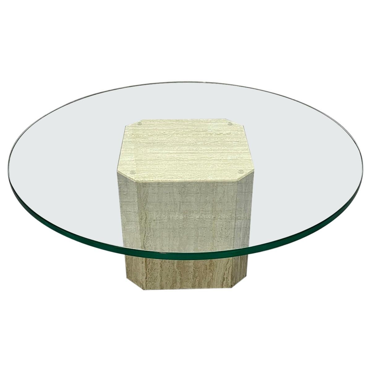 Italian Bronze Glass Top Coffee Table For Sale at 1stDibs