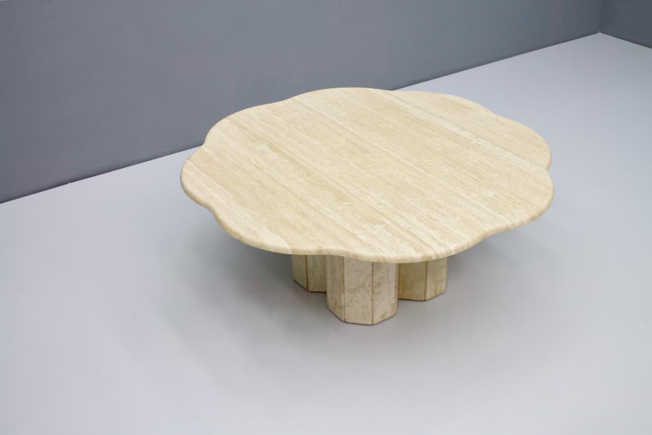 Mid-Century Modern Italian Travertine Coffee Table, 1970s For Sale