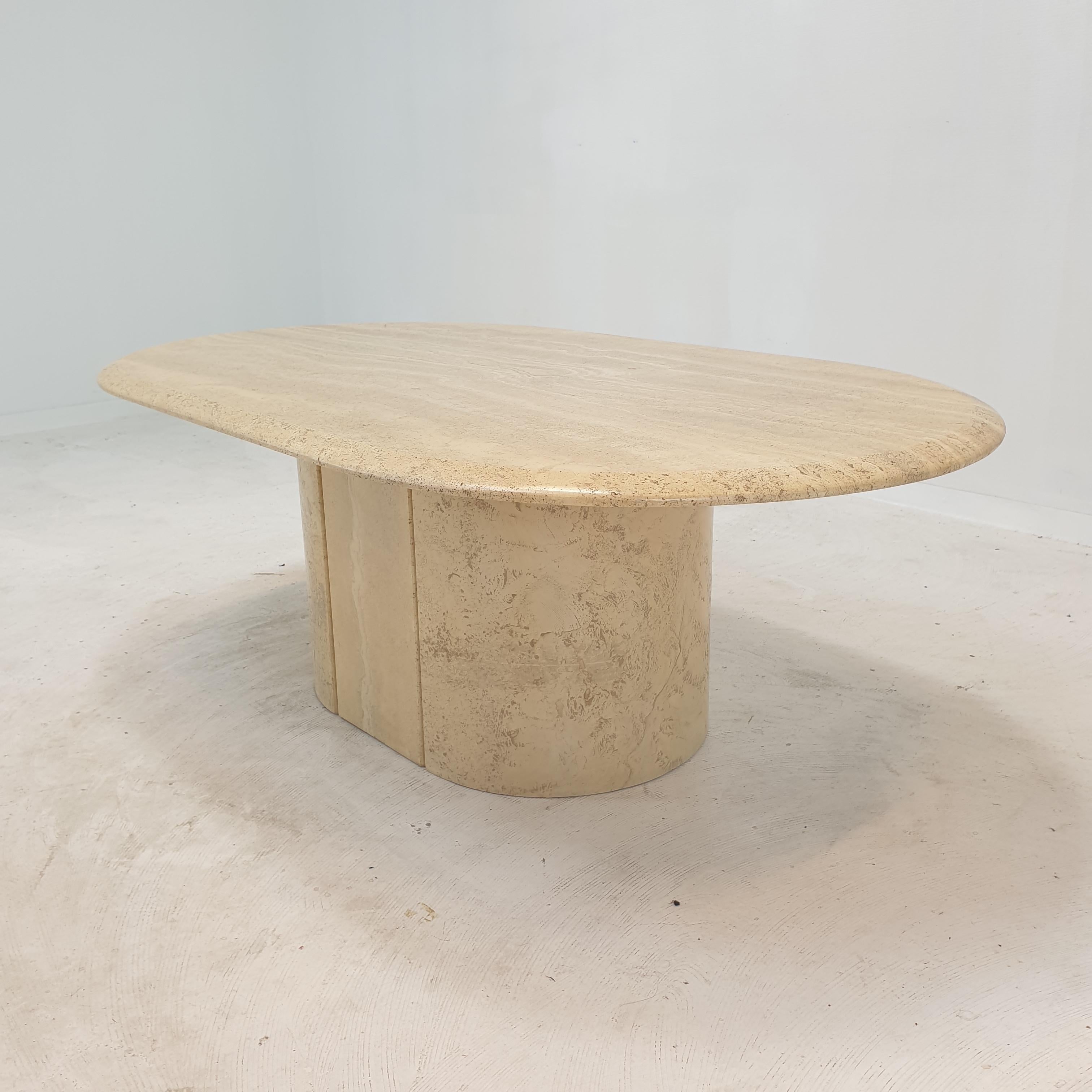 Italian Travertine Coffee Table, 1980's 5