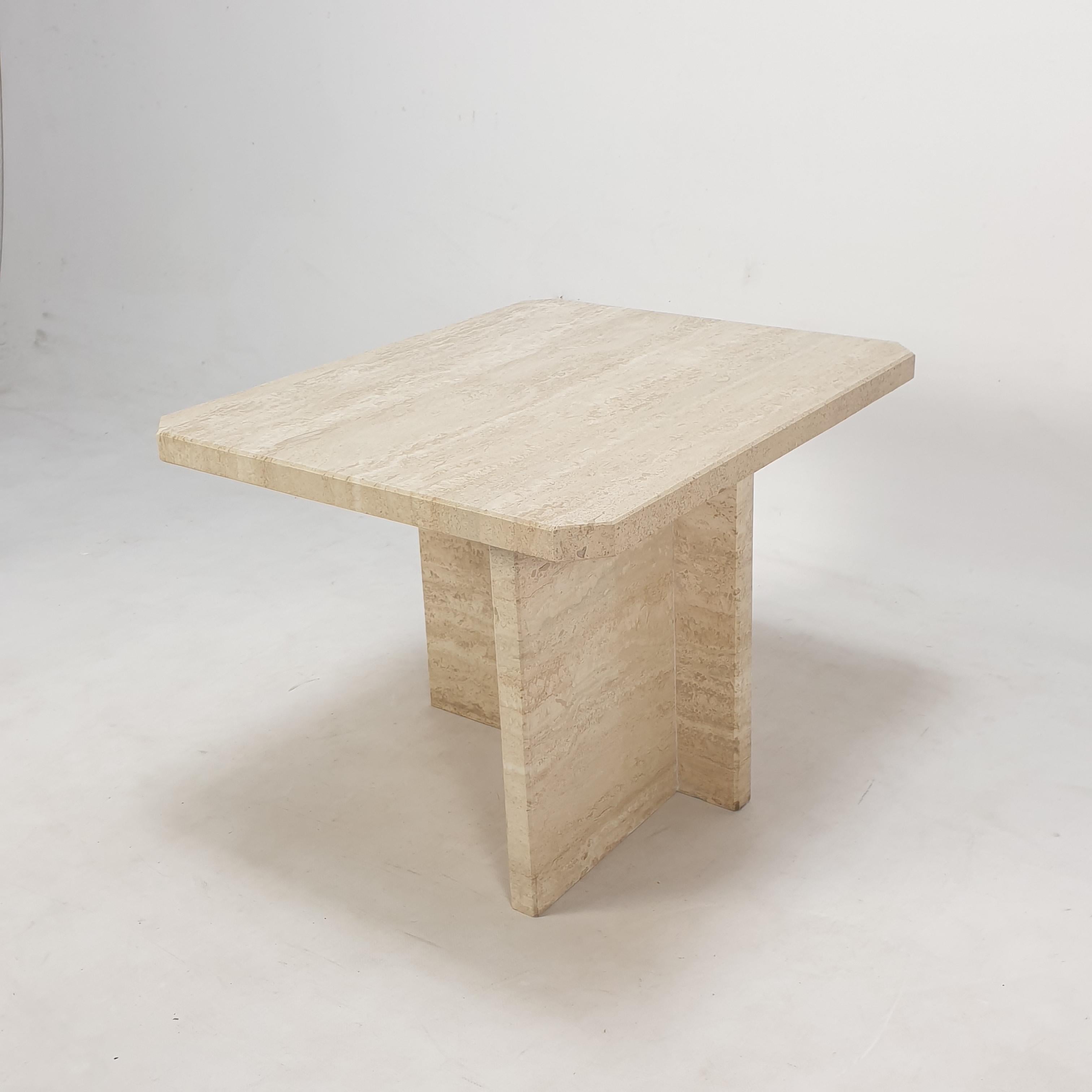 Italian Travertine Coffee Table, 1980s 6