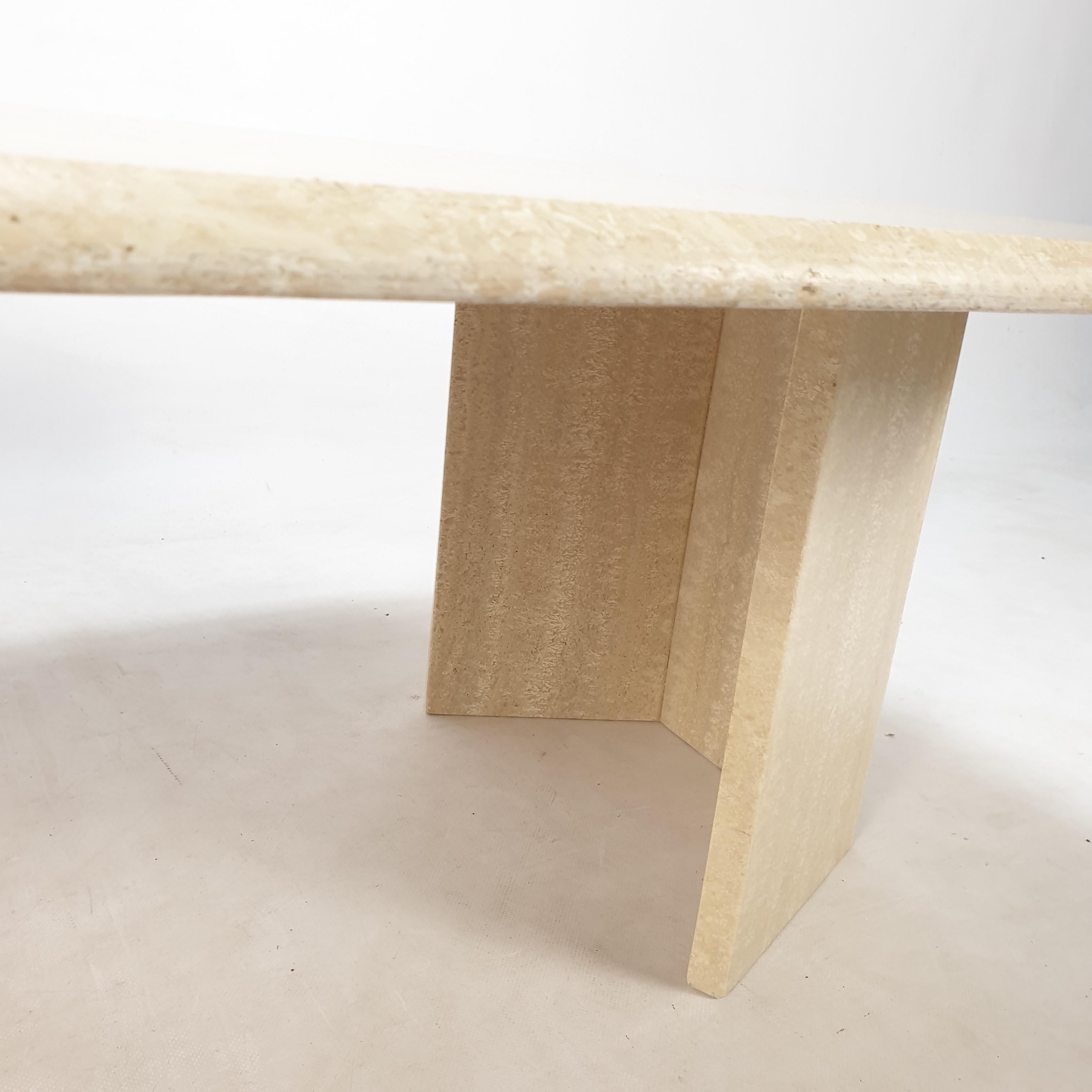 Italian Travertine Coffee Table, 1980's 7