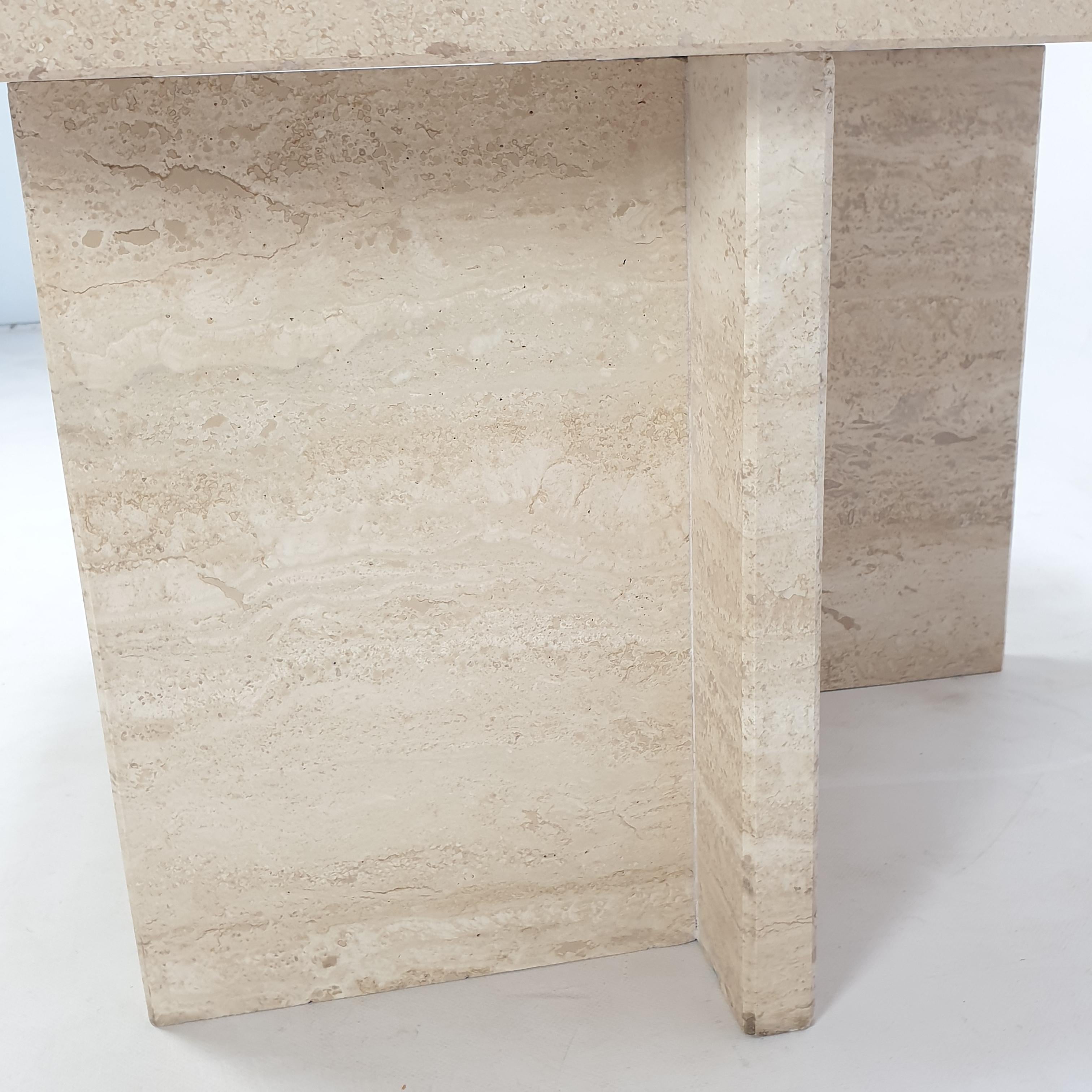 Italian Travertine Coffee Table, 1980s 10