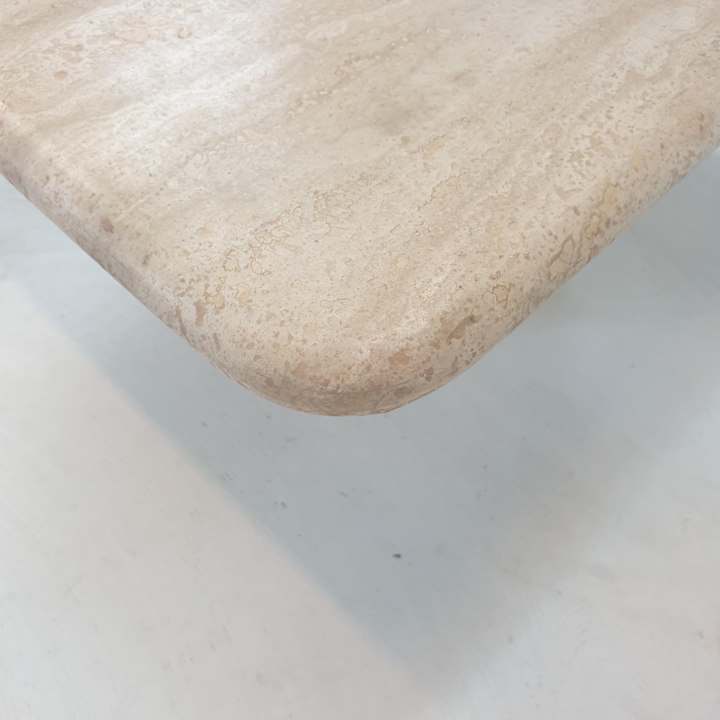 Italian Travertine Coffee Table, 1980's For Sale 10